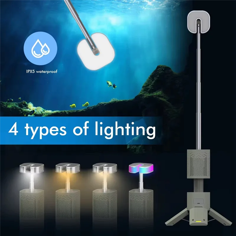 ABVG-Outdoor Telescopic Camping Light 14000Mah Portable LED Work Light With Bluetooth Speaker For Emergency, Hiking, Fishing
ABVG-Outdoor Telescopic Camping Light 14000Mah Portable LED Work Light With Bluetooth Speaker For Emergency, Hiking, Fishing