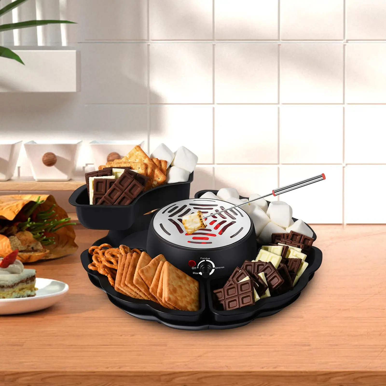 Flameless Electric Roaster Electric Fondue Pot Set with Forks for Birthday
Flameless Electric Roaster Electric Fondue Pot Set with Forks for Birthday