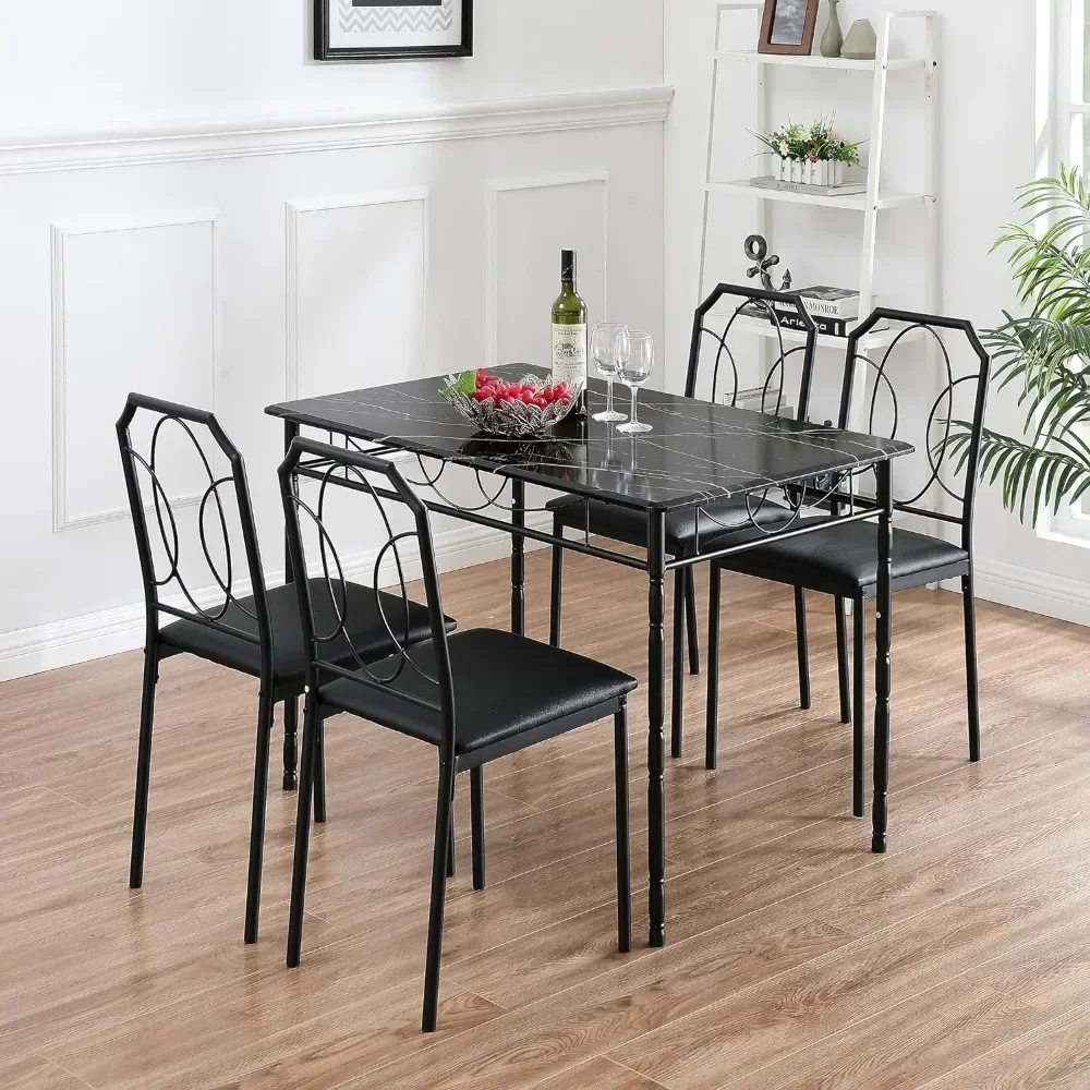 Table chair set, 5 Pieces Sets,Tables & Chairs for 4, Counter Height Tabletop with Bar Stools, Rectangle Dining Room Sets
Table chair set, 5 Pieces Sets,Tables & Chairs for 4, Counter Height Tabletop with Bar Stools, Rectangle Dining Room Sets