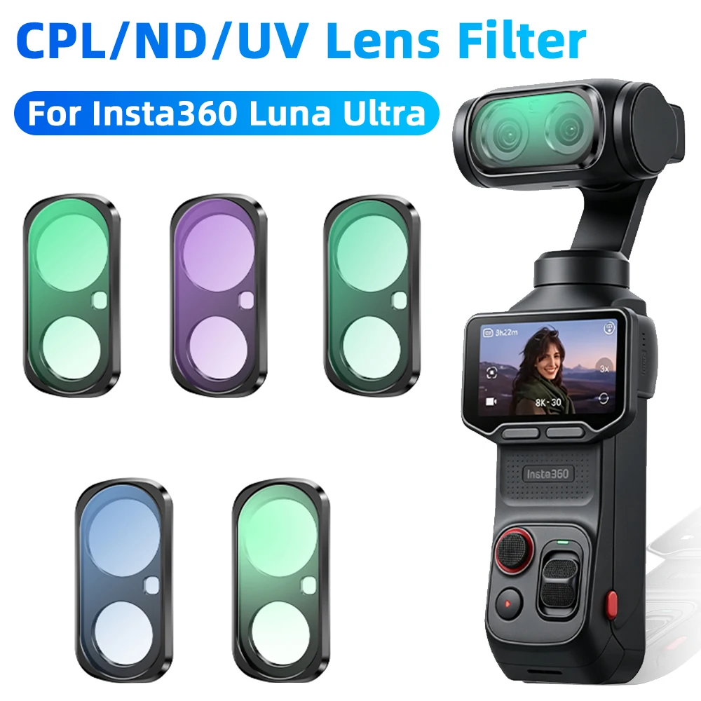 Lens Filter for Insta360 Luna Ultra Optical Glass Lenses Filter Set UV CPL ND Heirou Night View Lens Filters Accessories
Lens Filter for Insta360 Luna Ultra Optical Glass Lenses Filter Set UV CPL ND Heirou Night View Lens Filters Accessories