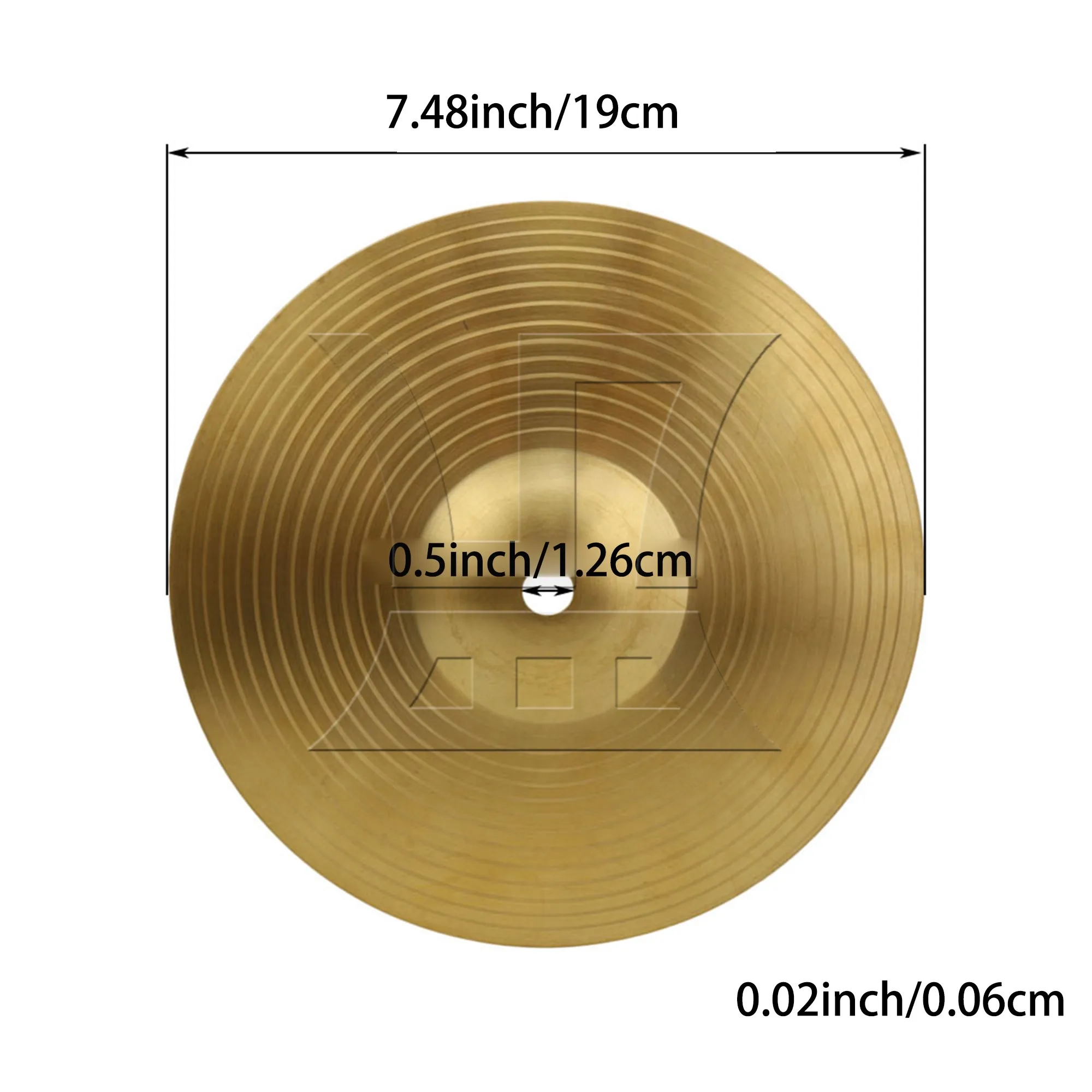 YIBUY 3Pcs 8 Inch Drum Cymbals Splash Cymbal for Drum Kit Percussion Instrument Accessory