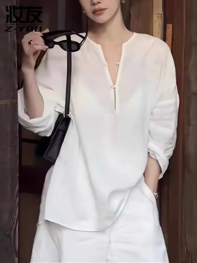 Летние повседневные белые льняные хлопковые широкие брюки, комплект из двух предметов, женская свободная тонкая рубашка с капюшоном, защита от солнца N793
Летние повседневные белые льняные хлопковые широкие брюки, комплект из двух предметов, женская свободная тонкая рубашка с капюшоном, защита от солнца N793