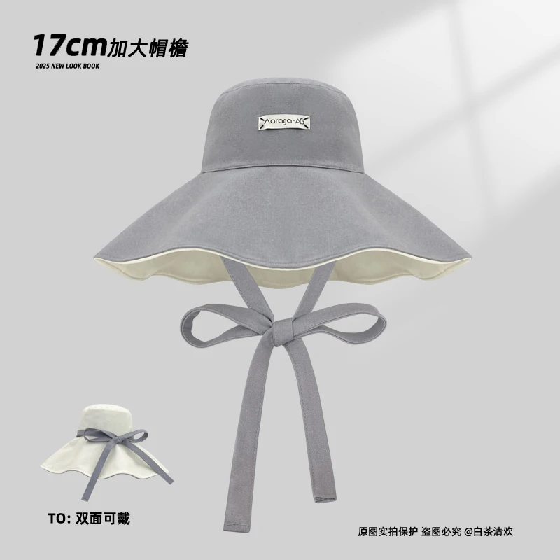 New 17cm Large Brim Sun Hat Women Spring Summer Travel Seaside Vacation Beach Sun Protection Versatile Double-sided Bucket Hat
New 17cm Large Brim Sun Hat Women Spring Summer Travel Seaside Vacation Beach Sun Protection Versatile Double-sided Bucket Hat