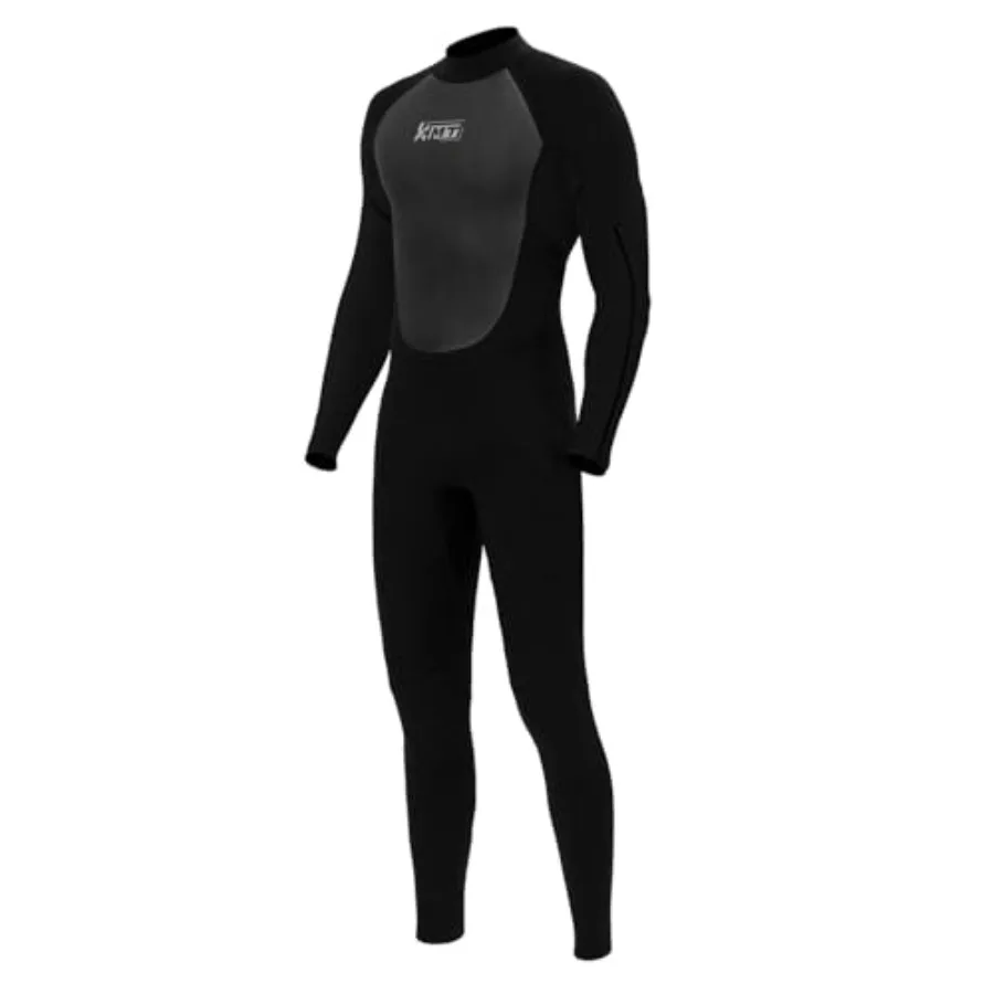 Men's 3/2mm full wetsuit for cold water diving: ultraflex neoprene black high-elasticity CR material with back zip for warmth a
Men's 3/2mm full wetsuit for cold water diving: ultraflex neoprene black high-elasticity CR material with back zip for warmth a
