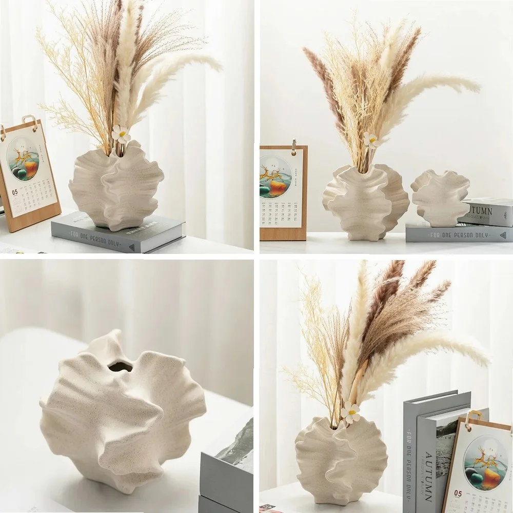 Geometric Wavy Petal Ceramic Vase, Modern Porcelain Flower Vase for Home Decor & Flower Arrangement
Geometric Wavy Petal Ceramic Vase, Modern Porcelain Flower Vase for Home Decor & Flower Arrangement