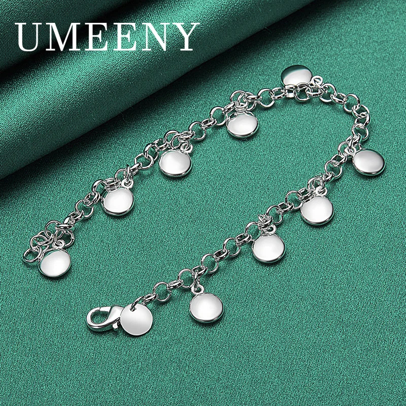 925 Sterling Silver 8 Inch Luxury Exquisite Round Bracelet for Women Gift Jewelry Wedding Party
925 Sterling Silver 8 Inch Luxury Exquisite Round Bracelet for Women Gift Jewelry Wedding Party