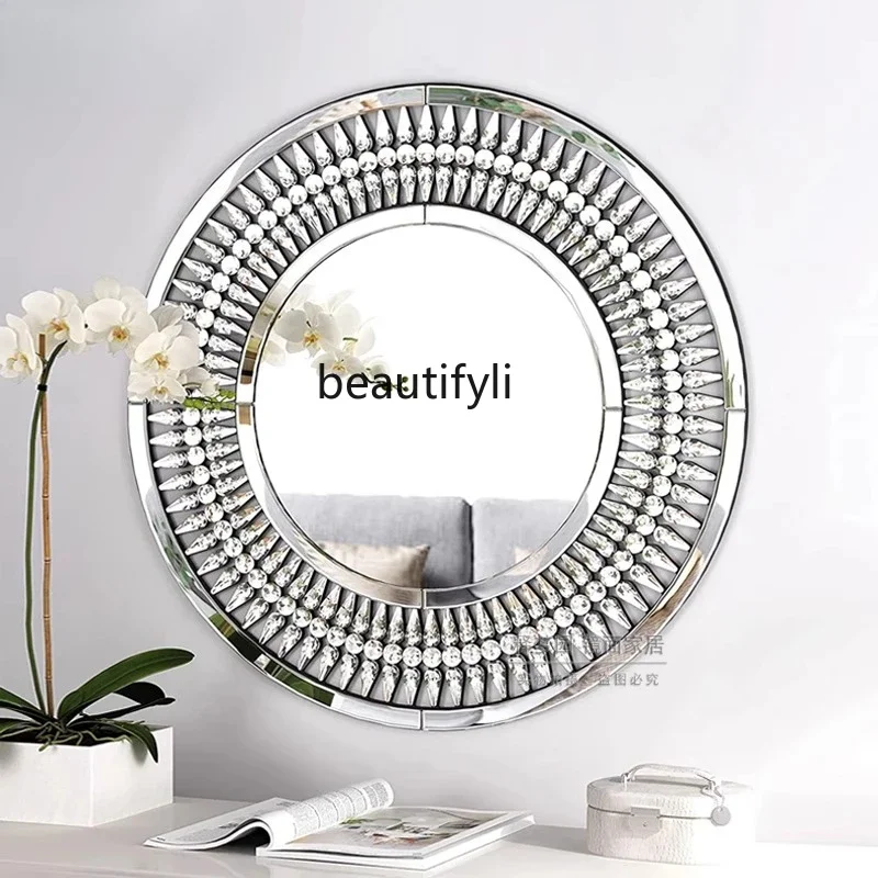 K185 Round creative art mirror bathroom vanity mirror aisle background wall porch decorative mirror
K185 Round creative art mirror bathroom vanity mirror aisle background wall porch decorative mirror