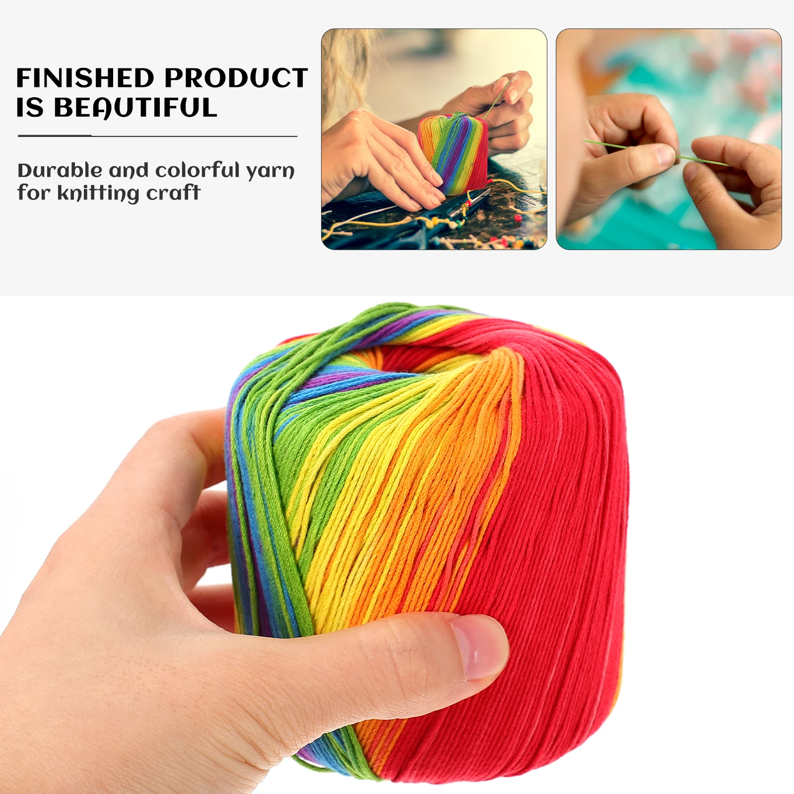2 Rolls Rainbow Cotton Thread Thicken Soft Colorful Washable Diy Knitting Crochet Material Yarn For Handmade Craft Sweater Scarf
2 Rolls Rainbow Cotton Thread Thicken Soft Colorful Washable Diy Knitting Crochet Material Yarn For Handmade Craft Sweater Scarf