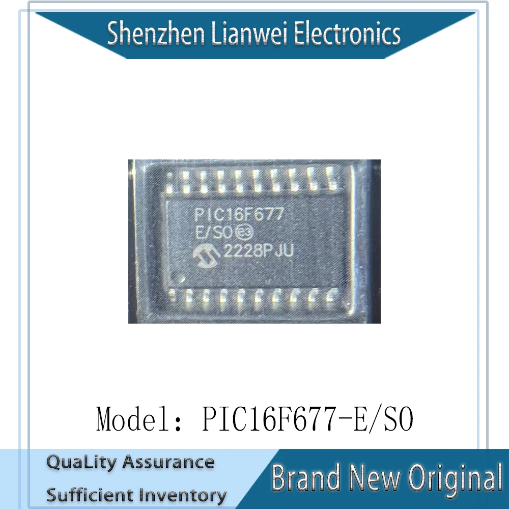 100% New Original PIC16F677-E/SO PIC16F677 IC MCU Chipset SOP-20
100% New Original PIC16F677-E/SO PIC16F677 IC MCU Chipset SOP-20