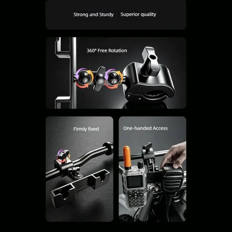 R53C Radio Device Bar Mount with 360 Degree Ball Joint and Two Slot Hold
R53C Radio Device Bar Mount with 360 Degree Ball Joint and Two Slot Hold