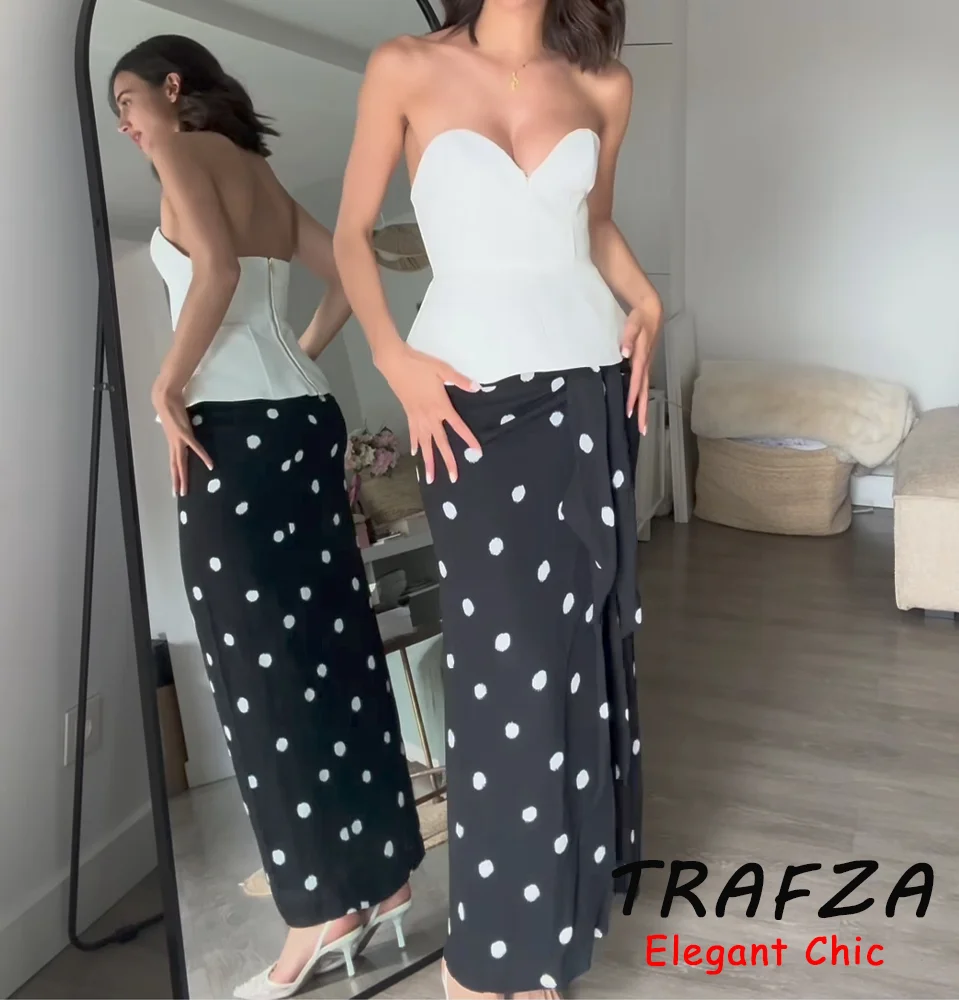 TRAFZA Элегантная юбка с узлом в горошек, женские шикарные тонкие юбки-миди с запахом на бедрах, весна-лето 2021, праздничная юбка High Street
TRAFZA Элегантная юбка с узлом в горошек, женские шикарные тонкие юбки-миди с запахом на бедрах, весна-лето 2021, праздничная юбка High Street