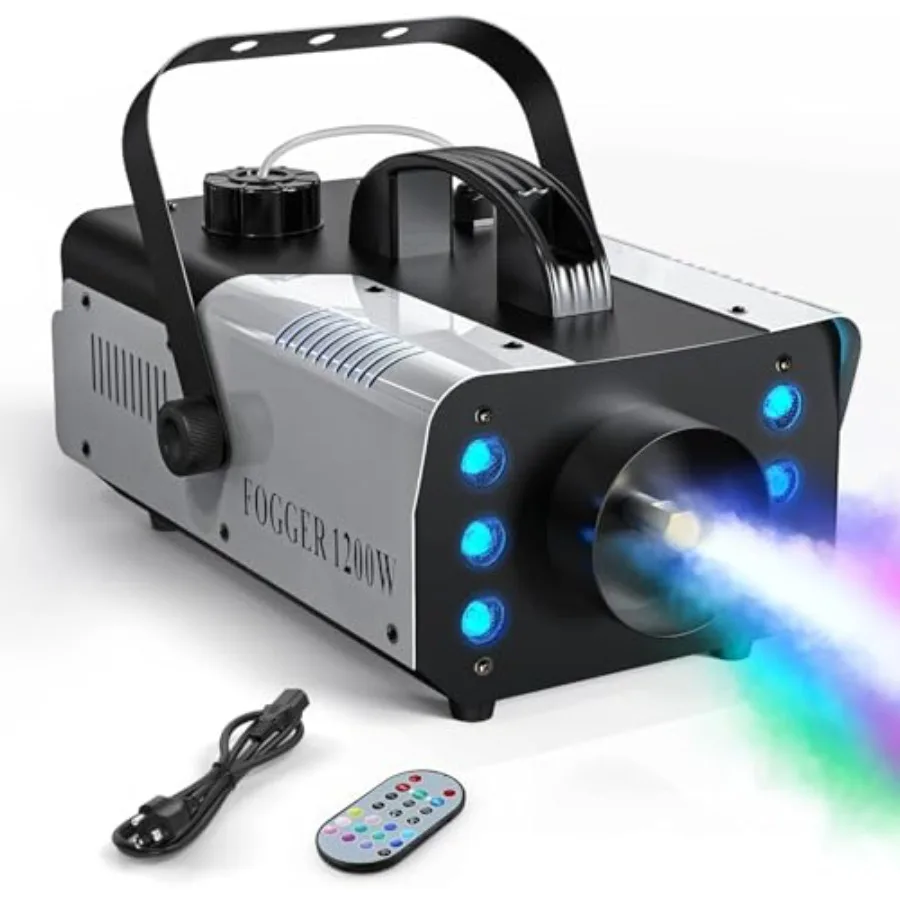 Fog Machine Halloween, Smoke Machine 1200W and 6000CFM with Wireless Remote Control and 6 Colorful LED Lights for Outdoor Indoo
Fog Machine Halloween, Smoke Machine 1200W and 6000CFM with Wireless Remote Control and 6 Colorful LED Lights for Outdoor Indoo