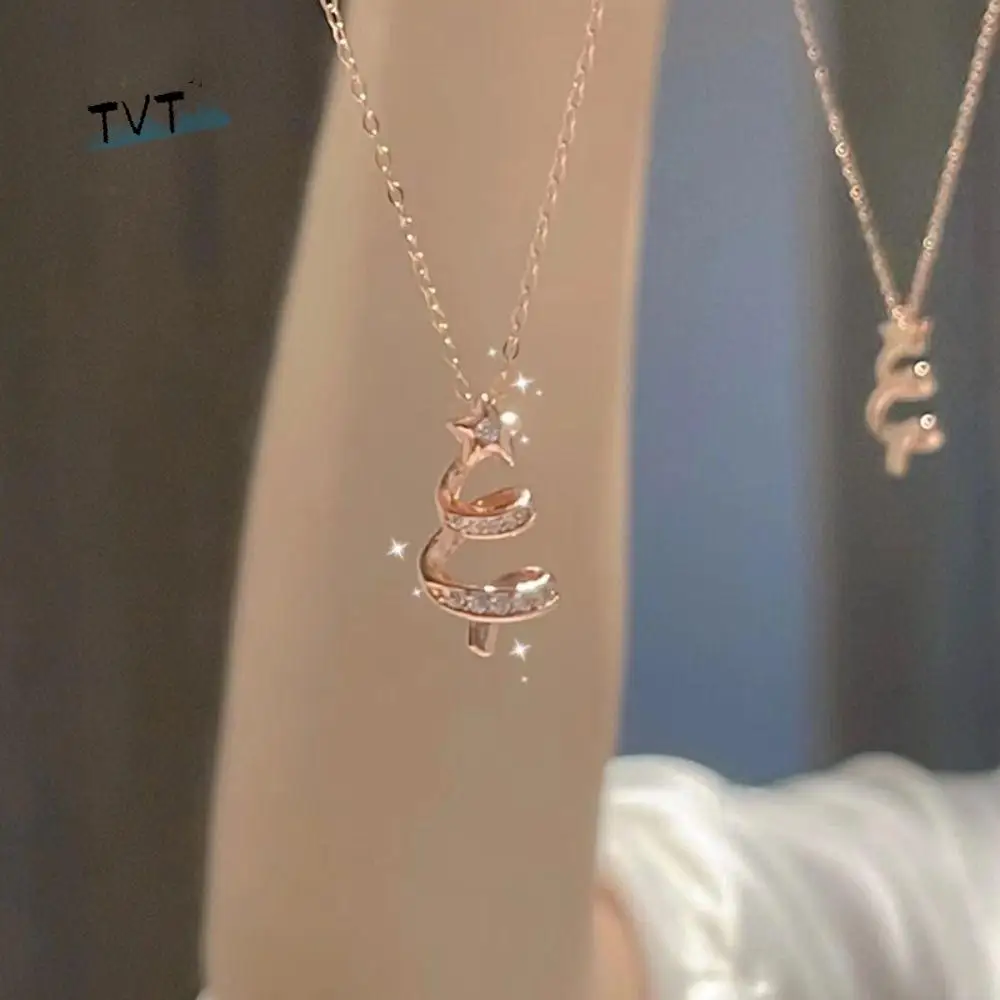 Personality Rhinestone Christmas Tree Necklace Korean Style Alloy Lucky Star Clavicle Chain Zircon Choker Women
Personality Rhinestone Christmas Tree Necklace Korean Style Alloy Lucky Star Clavicle Chain Zircon Choker Women