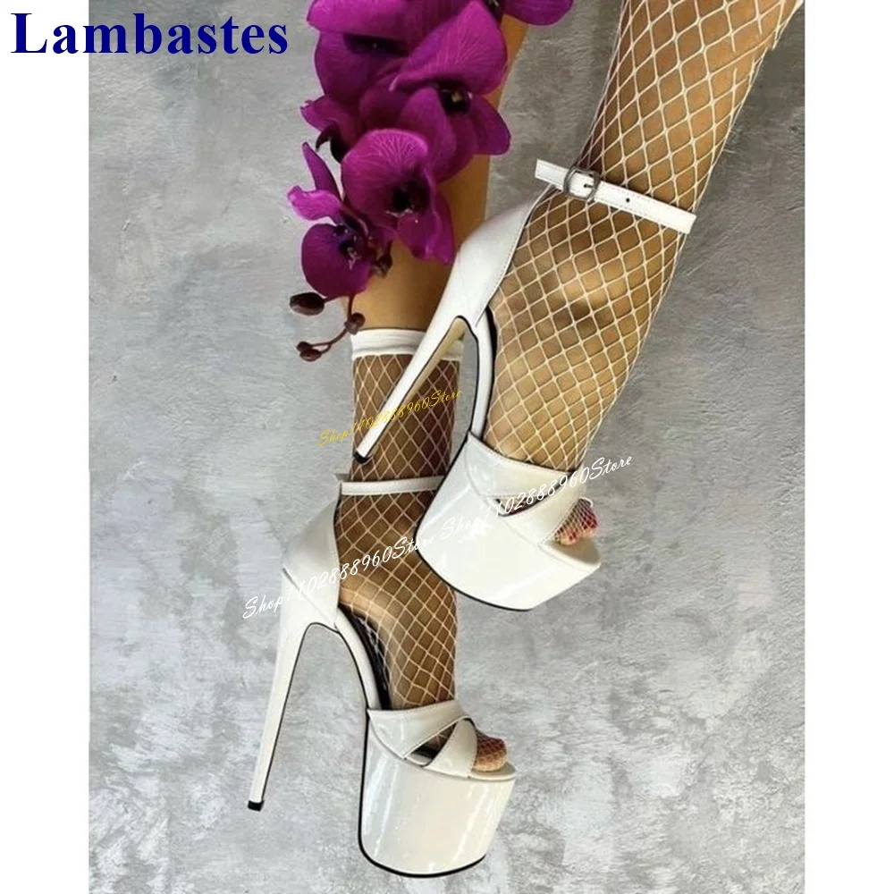 Elegant White Platform Sandals Stilettos High Heel Women Shoes Ankle Buckle Strap Peep Toe 2024 Fashionable Zapatos Para Mujere
Elegant White Platform Sandals Stilettos High Heel Women Shoes Ankle Buckle Strap Peep Toe 2024 Fashionable Zapatos Para Mujere