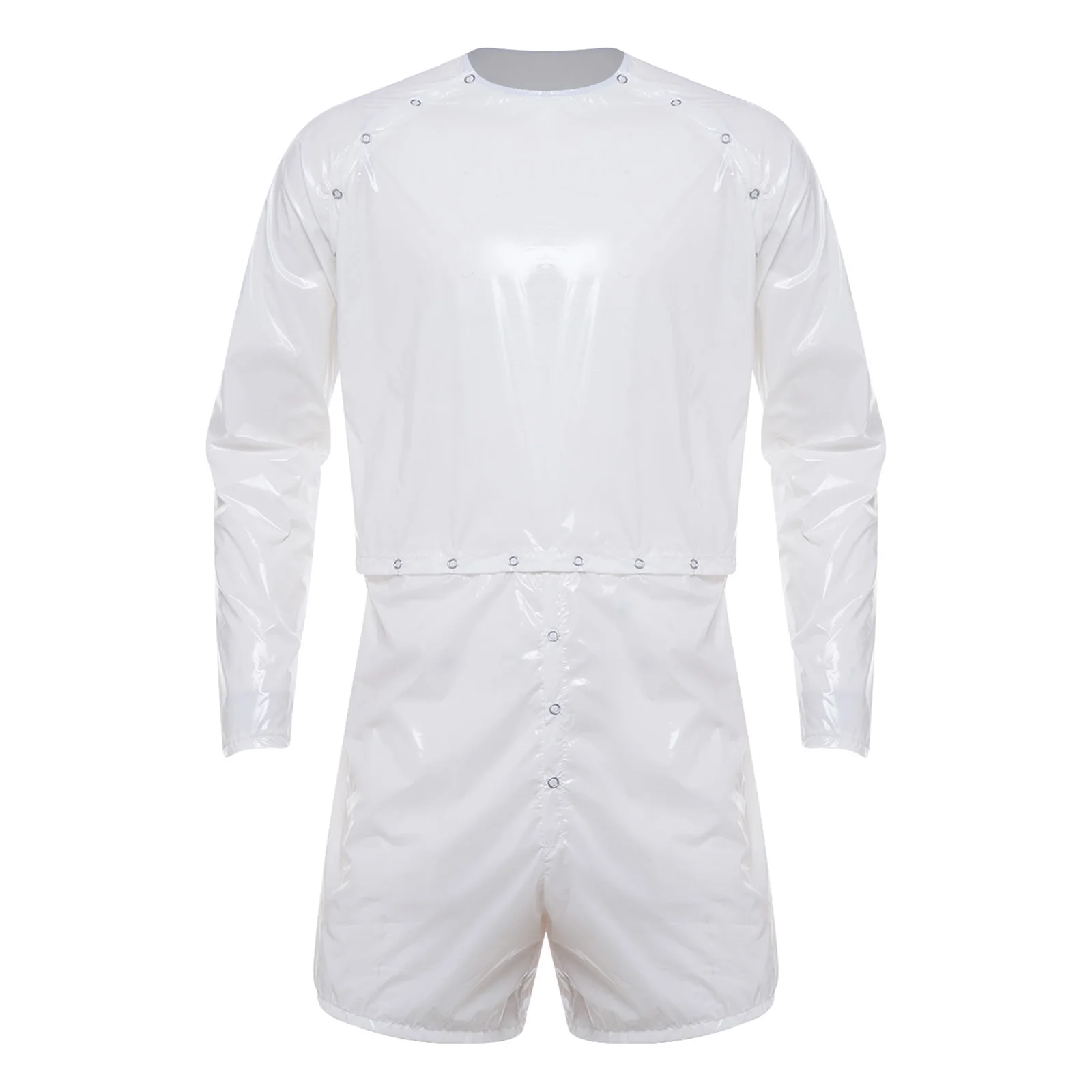 Waterproof Sauna Suit for Men Long Sleeve Button Closure Shoulders Waist Crotch Detachable Boxer Shorts Jumpsuit Bodysuit
Waterproof Sauna Suit for Men Long Sleeve Button Closure Shoulders Waist Crotch Detachable Boxer Shorts Jumpsuit Bodysuit