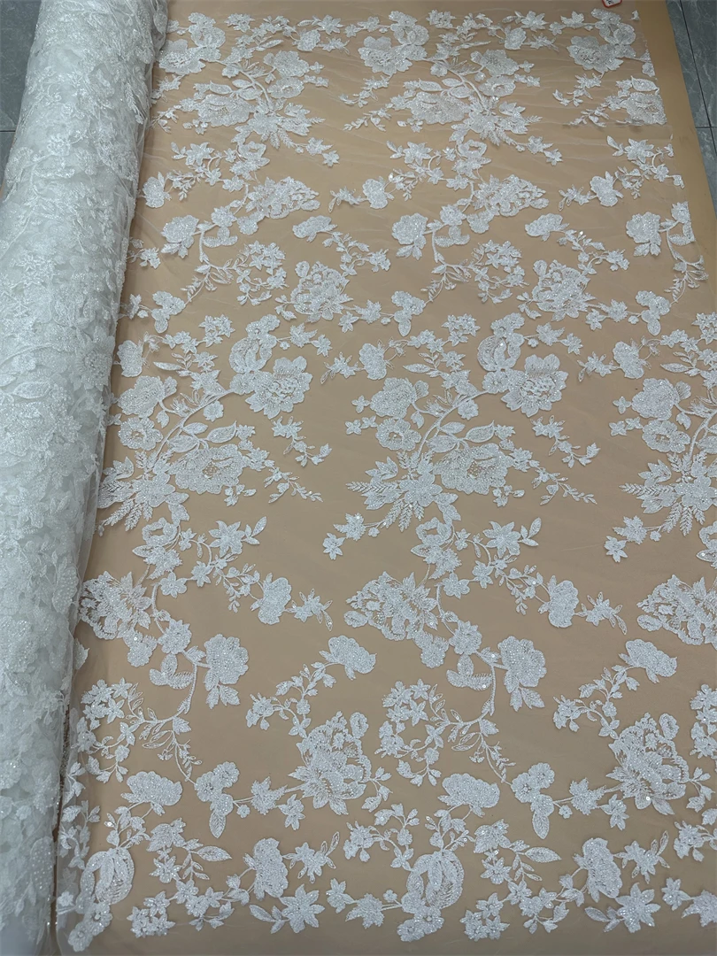 French Lace Fabric African Mesh Tulle Lace Fabric with Beads SYJ-13084313 Bridal Lace for Sewing Wedding
French Lace Fabric African Mesh Tulle Lace Fabric with Beads SYJ-13084313 Bridal Lace for Sewing Wedding
