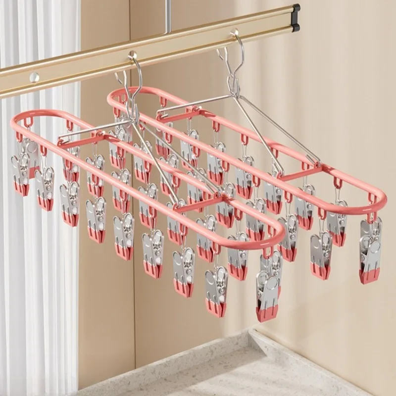 Stainless Steel Sock Drying Rack, Multi Clip Hanger, Multifunctional Balcony Laundry Dryer for Student Dormitory Home Storage
Stainless Steel Sock Drying Rack, Multi Clip Hanger, Multifunctional Balcony Laundry Dryer for Student Dormitory Home Storage