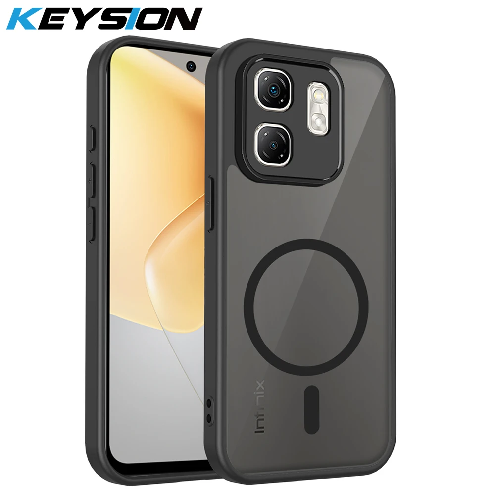 KEYSION Magnetic Phone Case for for Infinix Smart 9 Soft Silicone+PC Matte Translucent Shockproof Back Cover for Infinix Hot 50i
KEYSION Magnetic Phone Case for for Infinix Smart 9 Soft Silicone+PC Matte Translucent Shockproof Back Cover for Infinix Hot 50i