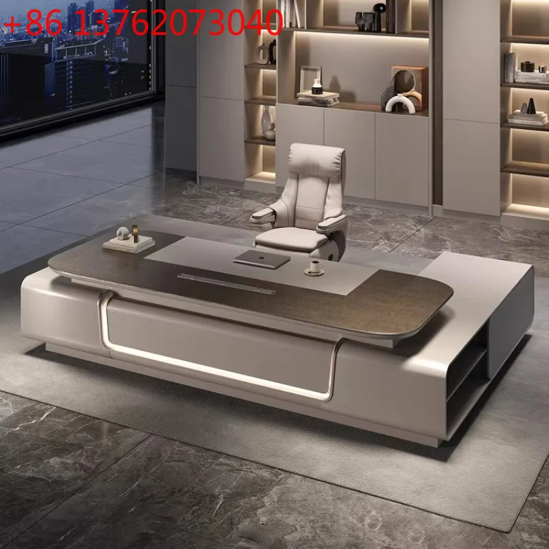 Light luxury boss Advanced minimalist modern CEO and Chairman's office table office furniture Computer desk Room desks
Light luxury boss Advanced minimalist modern CEO and Chairman's office table office furniture Computer desk Room desks