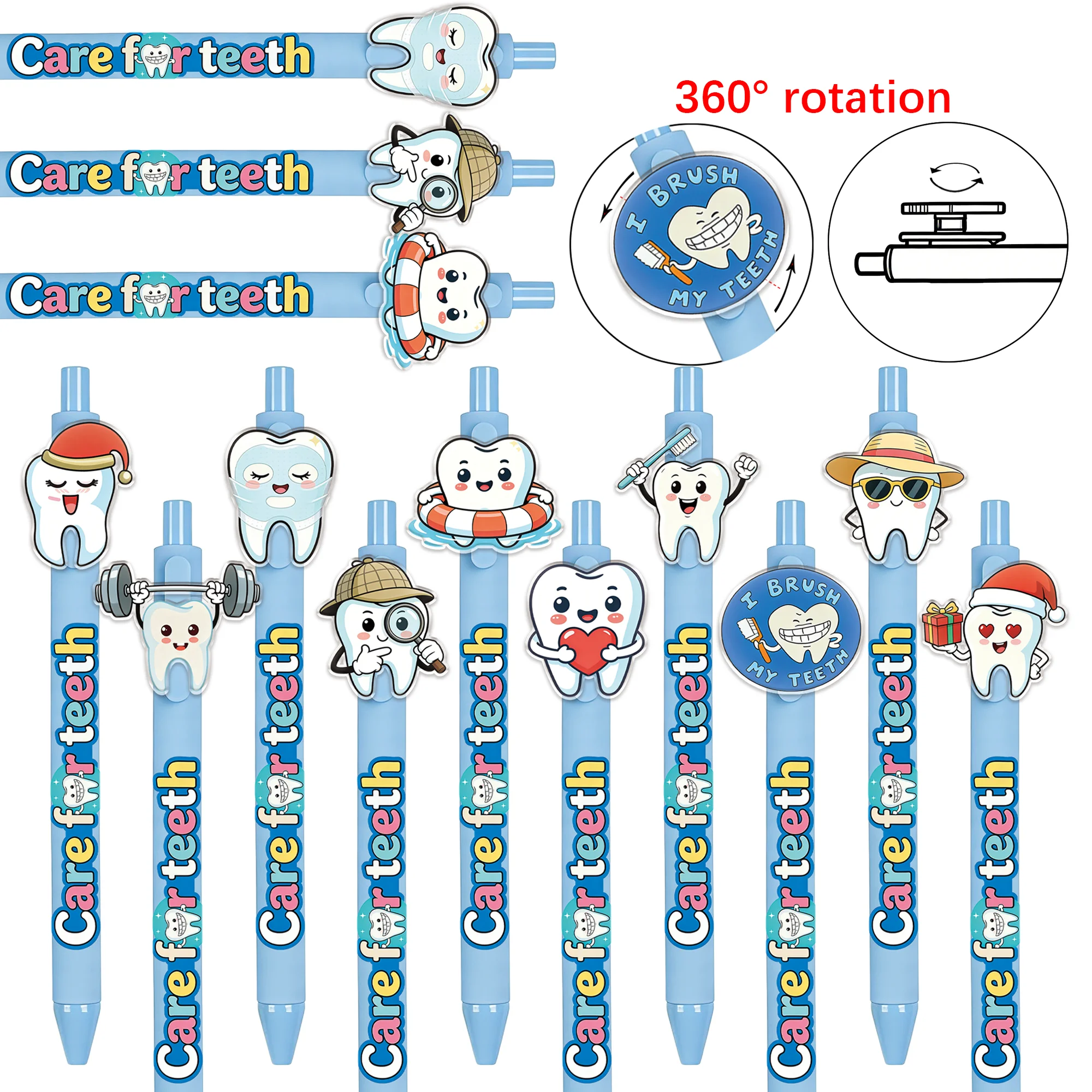 10/15PCS tooth shape rotatable ballpoint pen random style
10/15PCS tooth shape rotatable ballpoint pen random style