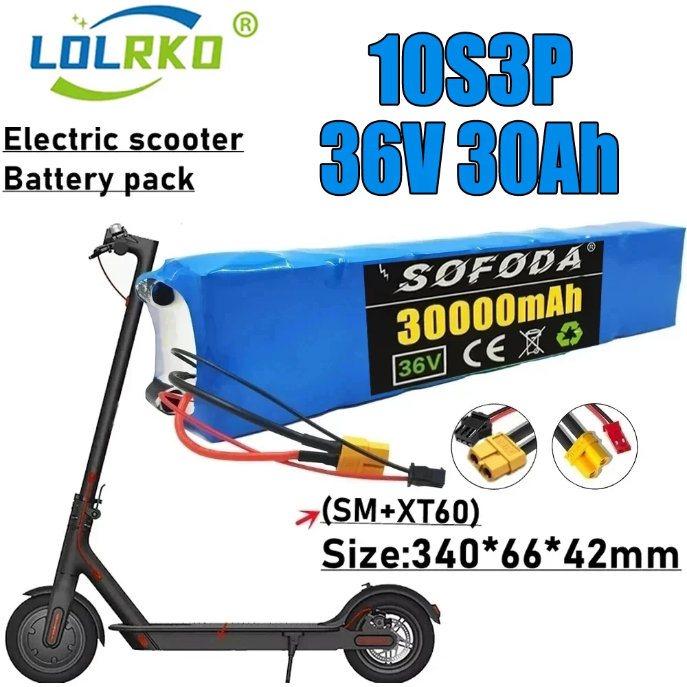 10S3P 36V 30000mAh 36v Electric Scooter Battery Pack 18650 Lithium for M365 Electric Scooter 36v Battery Scooter
10S3P 36V 30000mAh 36v Electric Scooter Battery Pack 18650 Lithium for M365 Electric Scooter 36v Battery Scooter