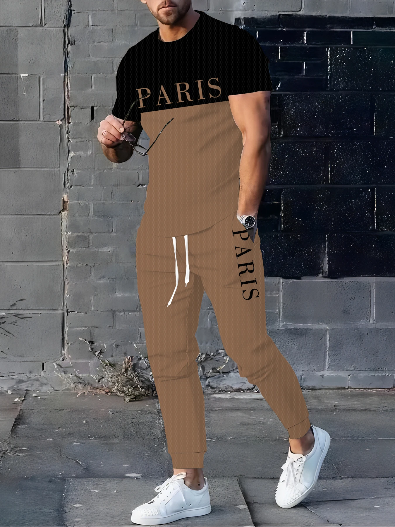 Men's Letter Paris Print Sets Men Fashion Short Sleeve T-shirt + Pant 2pcs Set Suits Street Outfit Mens Tracksuit Men Clothes
Men's Letter Paris Print Sets Men Fashion Short Sleeve T-shirt + Pant 2pcs Set Suits Street Outfit Mens Tracksuit Men Clothes