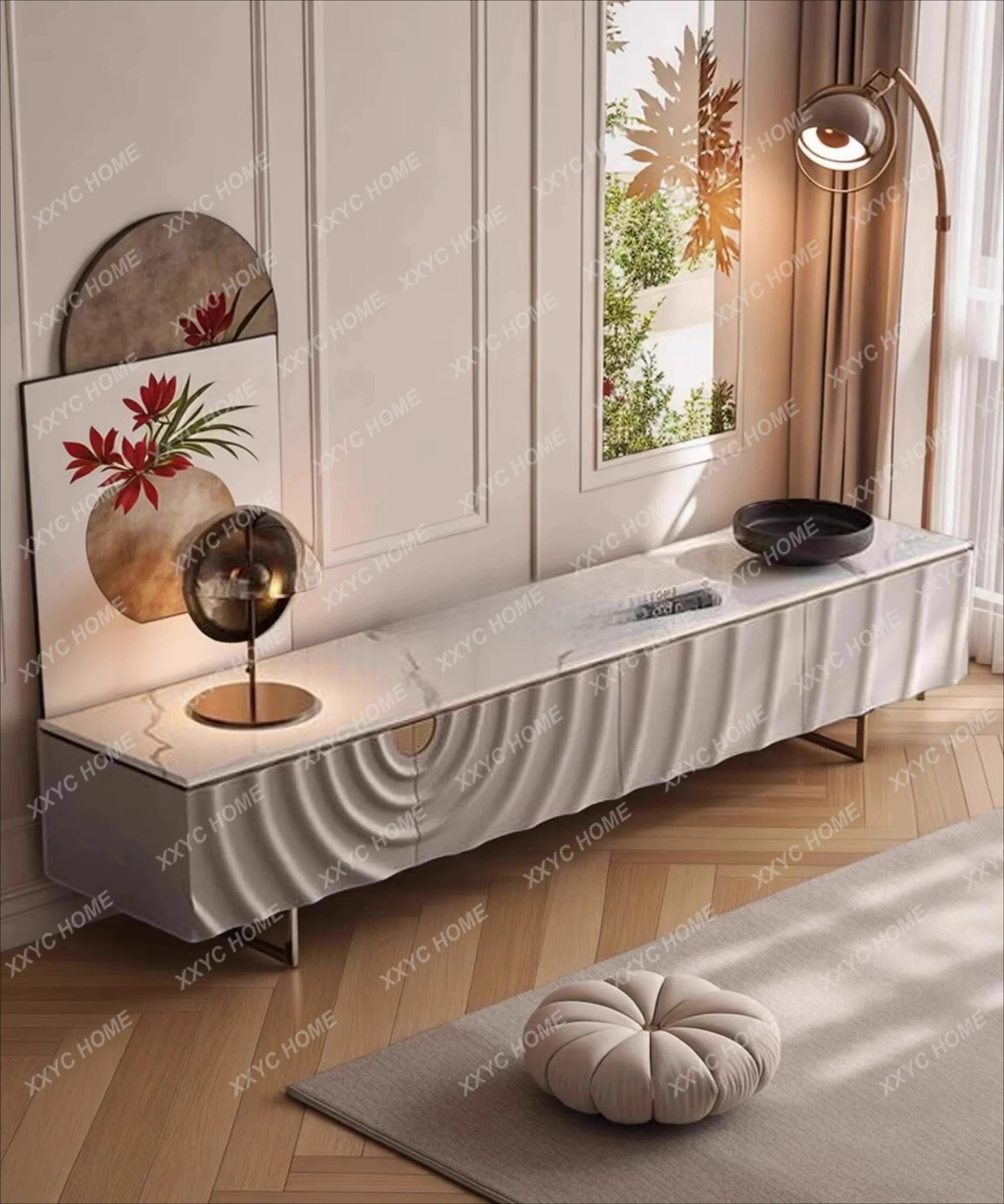 S Light luxury luxury stone marble TV cabinet coffee table villa living room home modern simple baking paint advanced sense
S Light luxury luxury stone marble TV cabinet coffee table villa living room home modern simple baking paint advanced sense