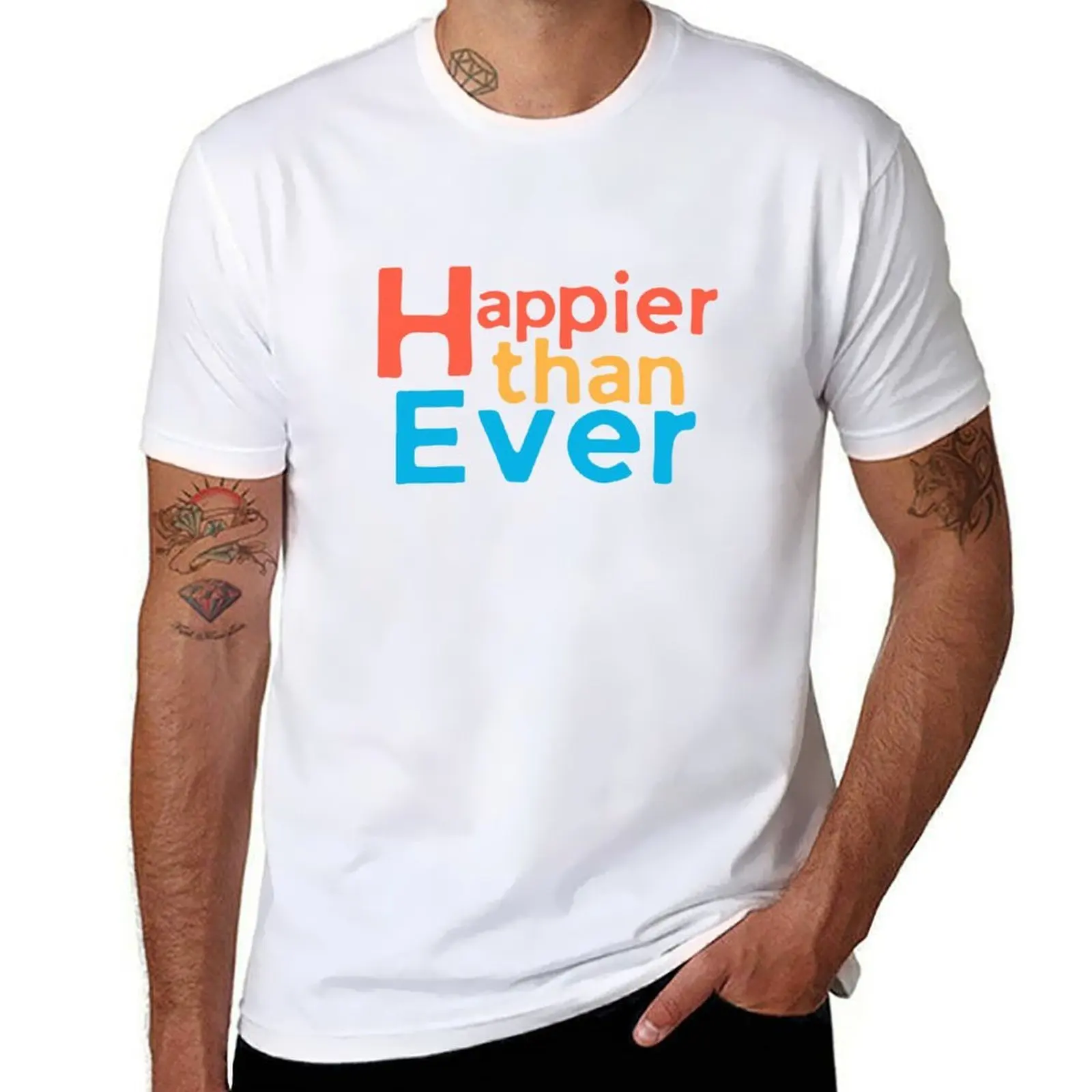 Happier Than Ever T-Shirt man t shirts graphic t shirts for man slim fit T-Shirt 
Happier Than Ever T-Shirt man t shirts graphic t shirts for man slim fit T-Shirt