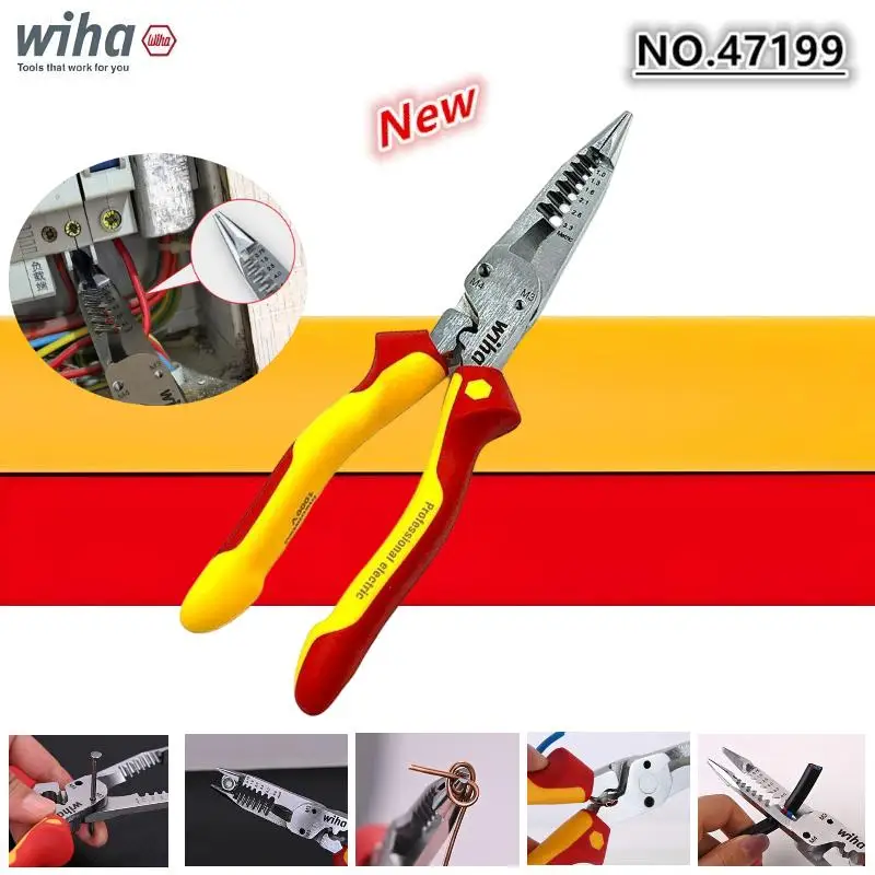 Wiha 47199 1000 В VDE 6-в-1 Индустриальный инструмент для зачистки изолированных проводов для электриков Многофункциональные обжимные и кусачки
Wiha 47199 1000 В VDE 6-в-1 Индустриальный инструмент для зачистки изолированных проводов для электриков Многофункциональные обжимные и кусачки