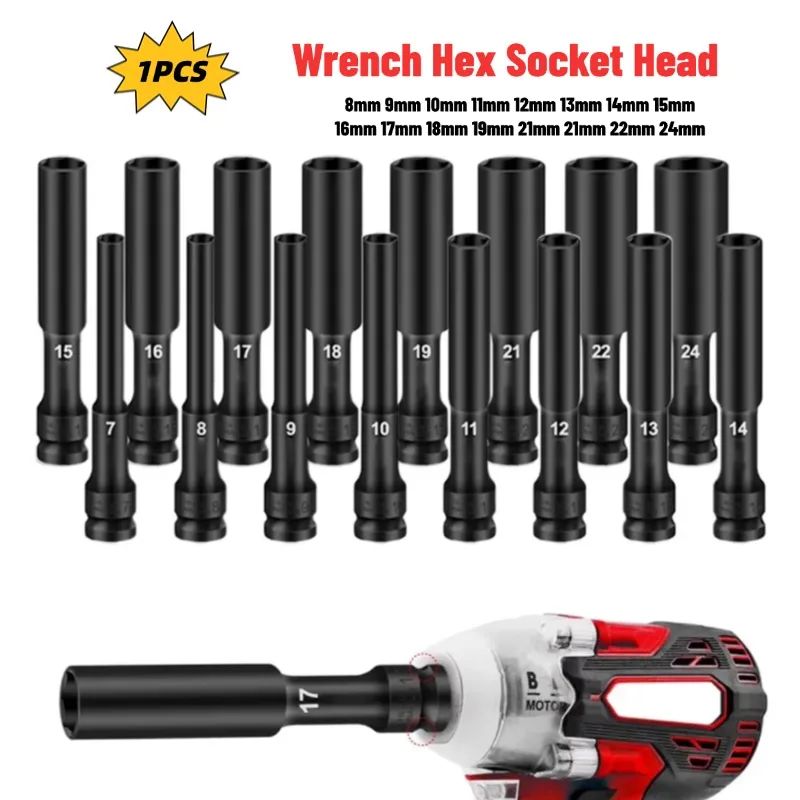 1PCS Impact Socket Set 1/2 Inch Drive Metric Deep Wrench Hex Socket Head Kit For Wrench Adapter Hand Tool Set 8-24mm Adapters
1PCS Impact Socket Set 1/2 Inch Drive Metric Deep Wrench Hex Socket Head Kit For Wrench Adapter Hand Tool Set 8-24mm Adapters
