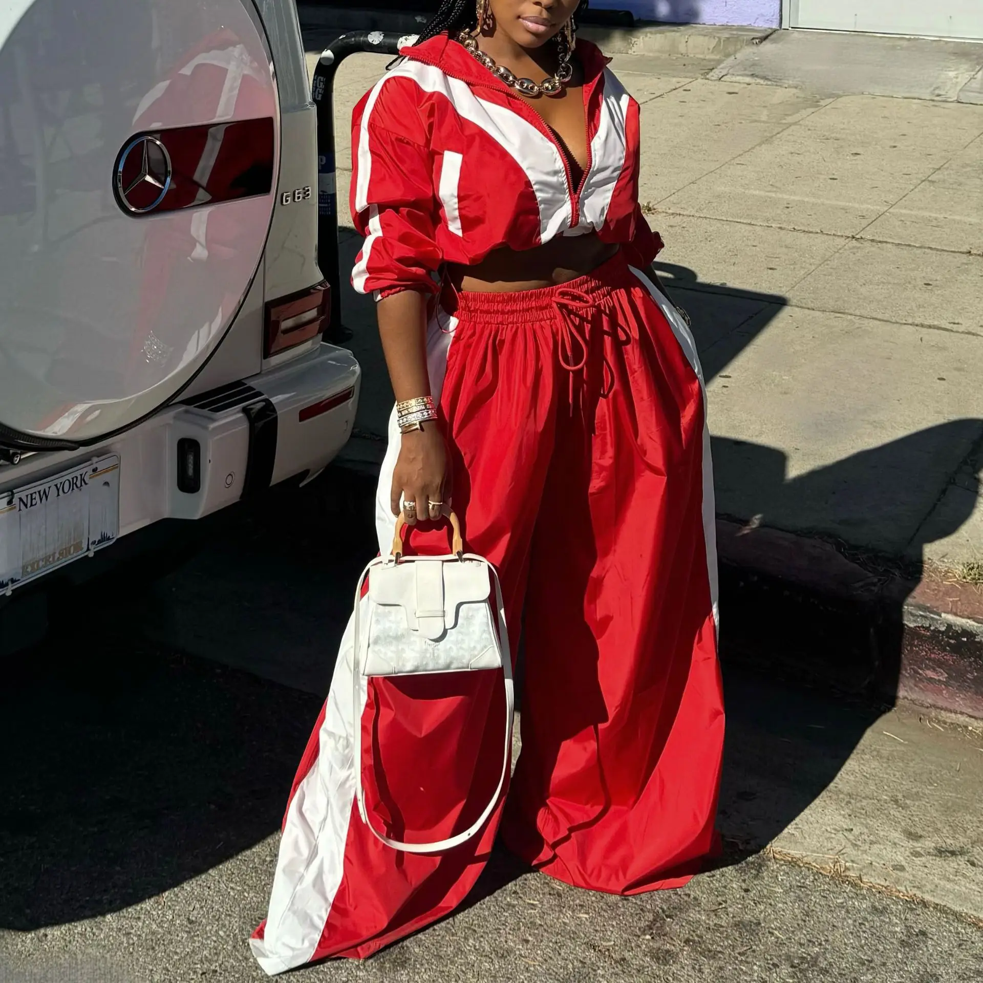 Street Colorblock 2 Piece Sets Women Outfit Fall Clothes Women Casual Loose Crop Top Wide Leg Pants Sets Casual Sweatsuits
Street Colorblock 2 Piece Sets Women Outfit Fall Clothes Women Casual Loose Crop Top Wide Leg Pants Sets Casual Sweatsuits