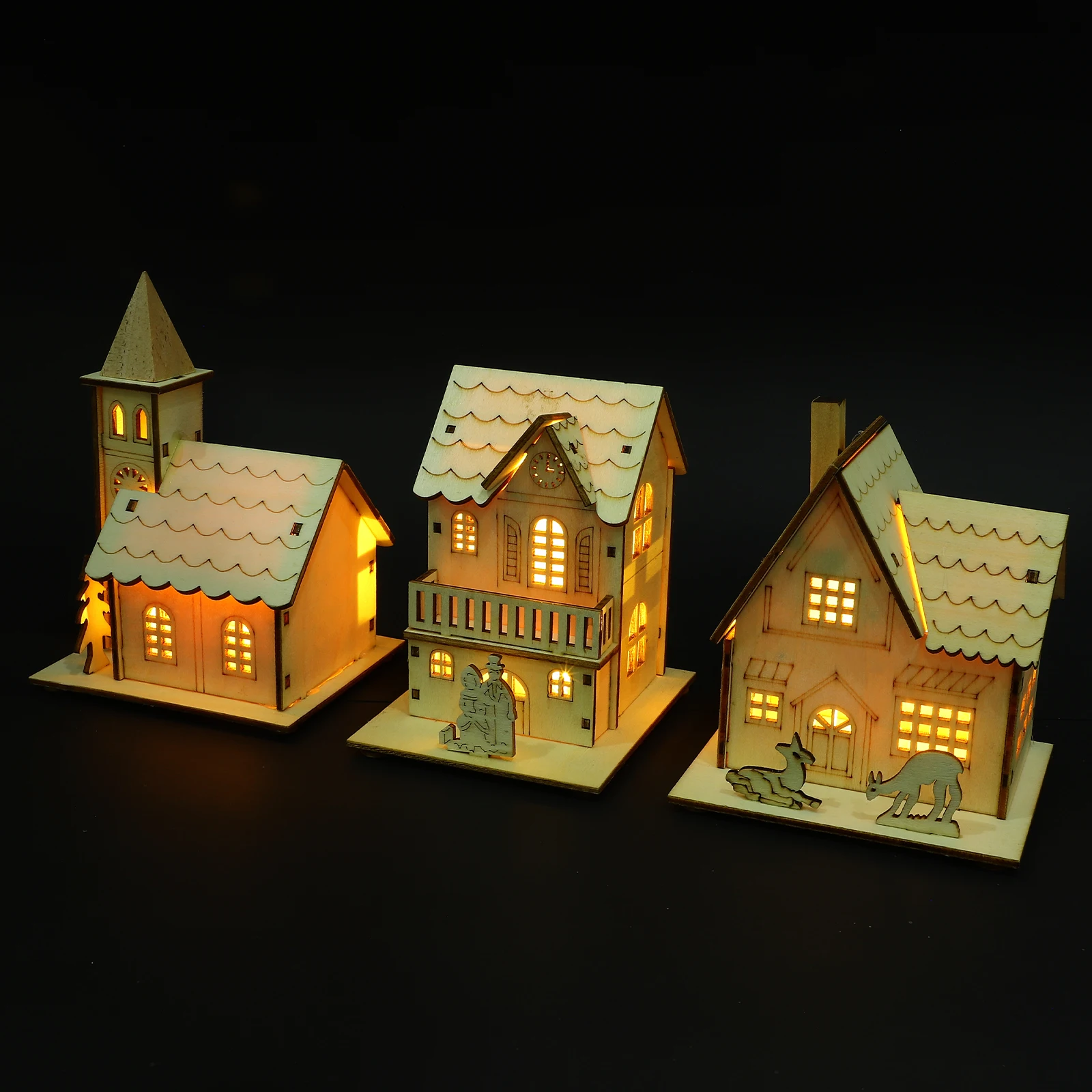3pcs Festival Scene Adornment Luminous Cabin Ornaments Christmas Decor Miniature Houses Glowing Festival Scene Adornment
3pcs Festival Scene Adornment Luminous Cabin Ornaments Christmas Decor Miniature Houses Glowing Festival Scene Adornment