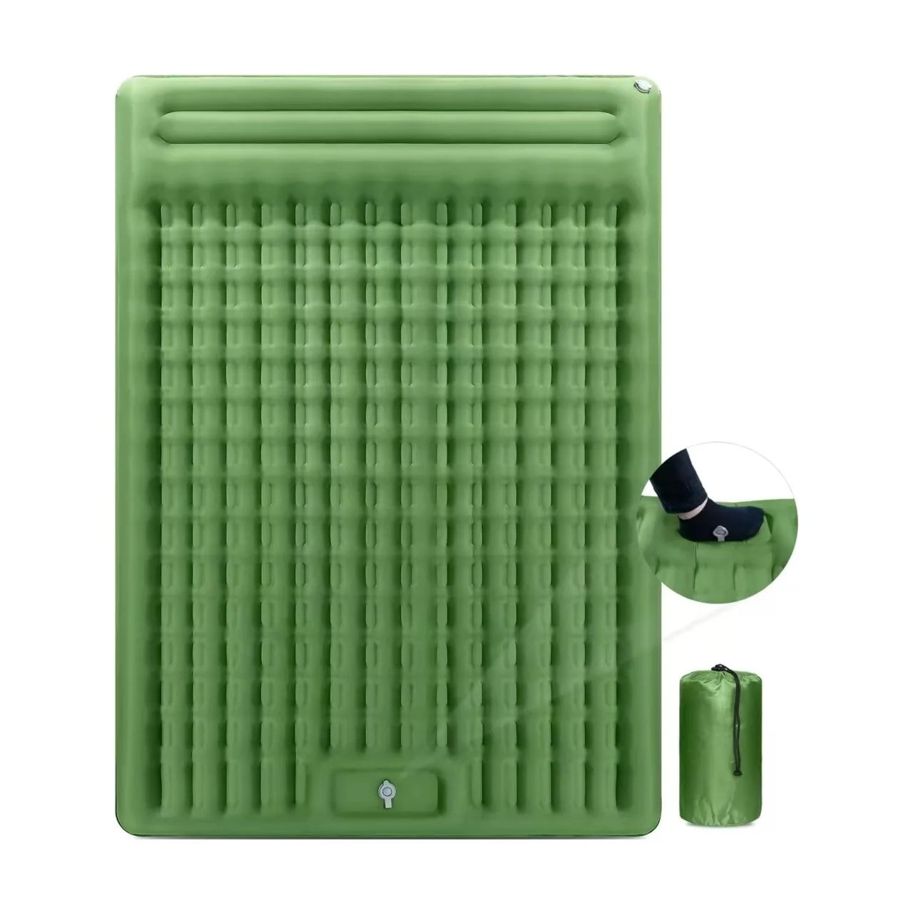 Outdoor Camping Double Inflatable Mattress PVC 10mm Thick Built-in Pump Pull Strap Floor Laying Sleeping Custom Logo
Outdoor Camping Double Inflatable Mattress PVC 10mm Thick Built-in Pump Pull Strap Floor Laying Sleeping Custom Logo