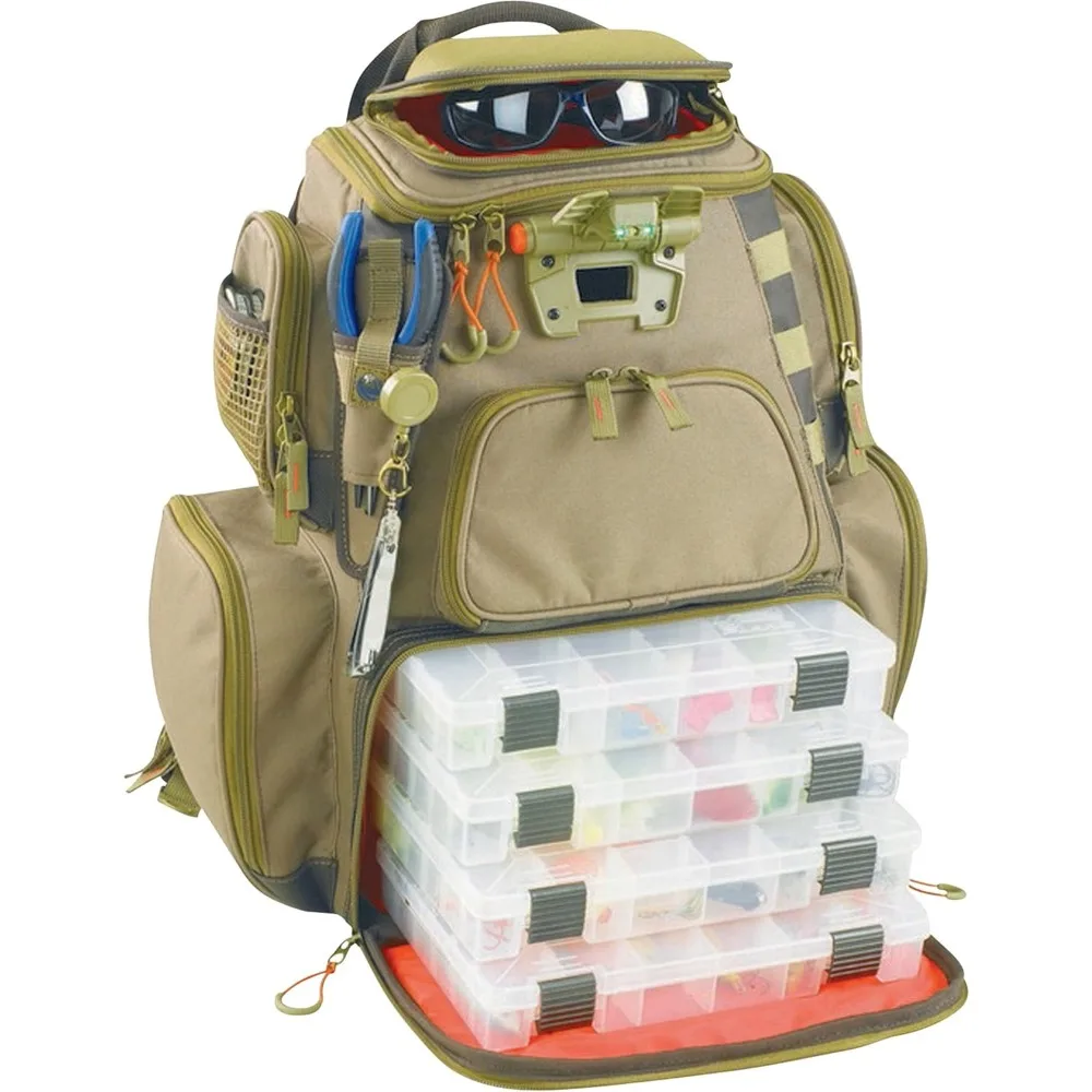 Tackle Lighted Backpack & Four PT3600 Trays, Orange, Sand fishing fishing rod bag
Tackle Lighted Backpack & Four PT3600 Trays, Orange, Sand fishing fishing rod bag