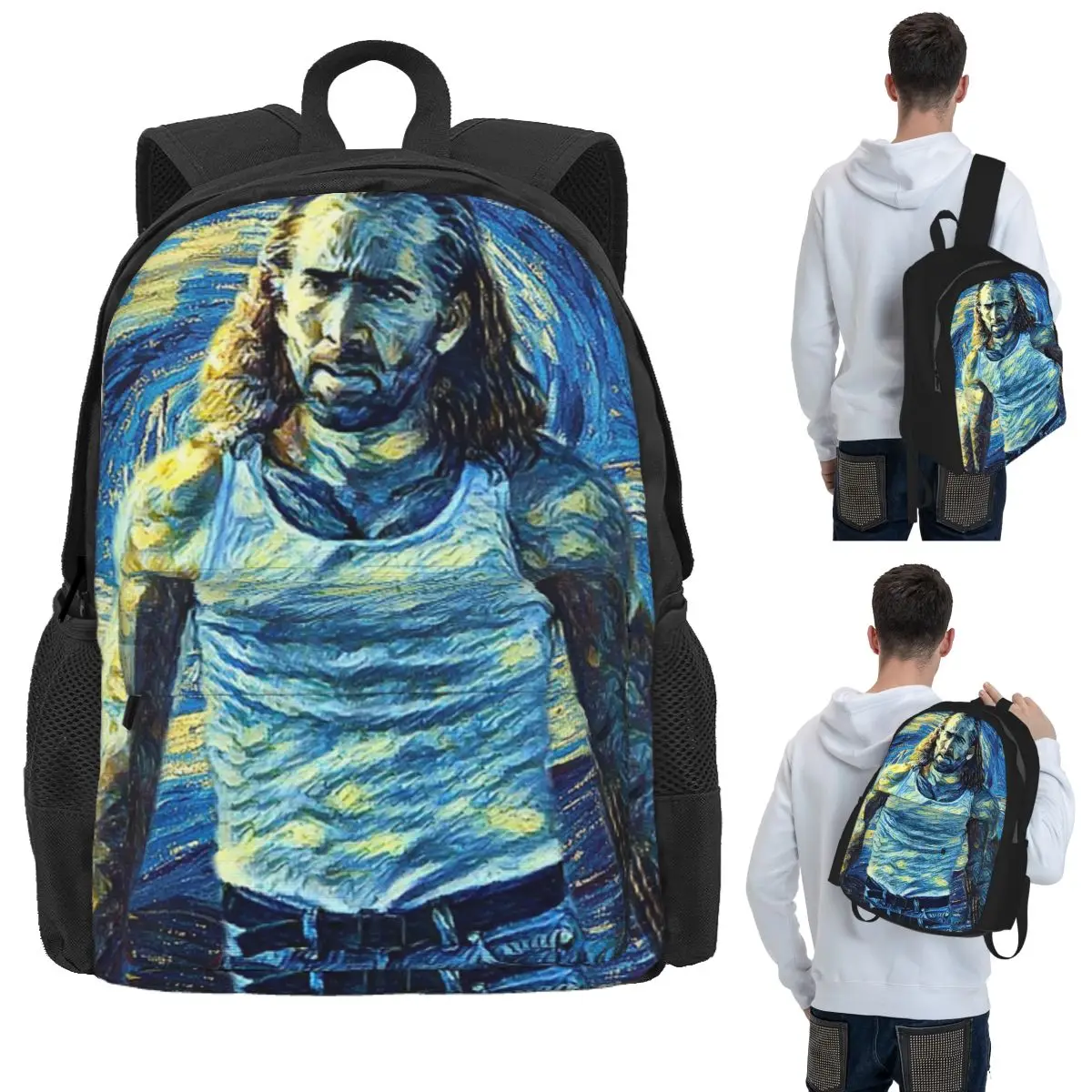 Nicolas Cage Stage Student Backpack School Bag Hiking Travel Daypack for Men Women Bookbag Shoulder Bags
Nicolas Cage Stage Student Backpack School Bag Hiking Travel Daypack for Men Women Bookbag Shoulder Bags