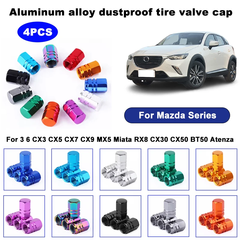 4PCS aluminum alloy car tire valve stem cap tire wheel rim valve cover dustproof and waterproof For Mazda Series car accessory
4PCS aluminum alloy car tire valve stem cap tire wheel rim valve cover dustproof and waterproof For Mazda Series car accessory
