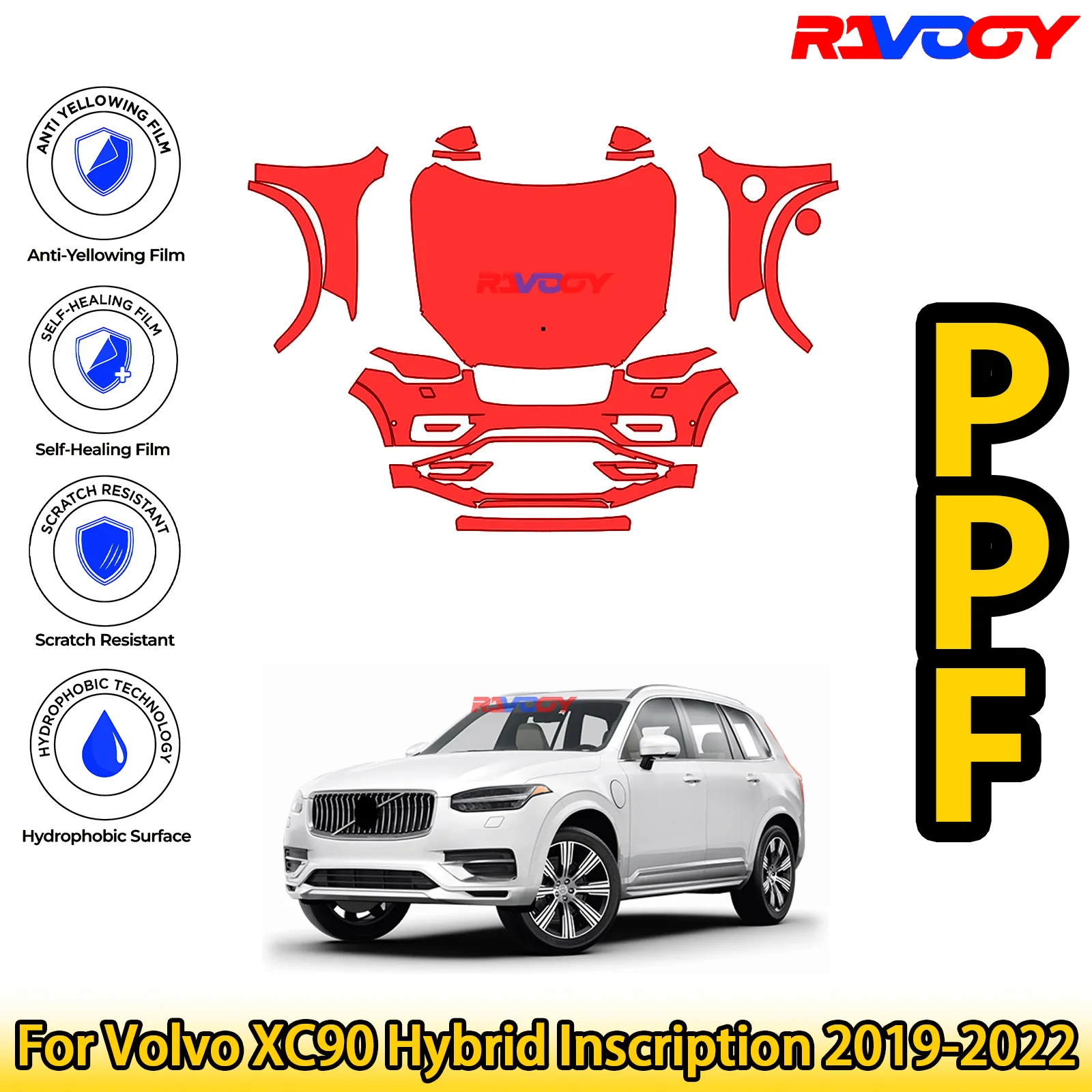Для Volvo XC90 гибридная надпись 2019-2022 глянцевая матовая черная предварительно вырезанная передняя PPF комплект защитная пленка для краски
Для Volvo XC90 гибридная надпись 2019-2022 глянцевая матовая черная предварительно вырезанная передняя PPF комплект защитная пленка для краски