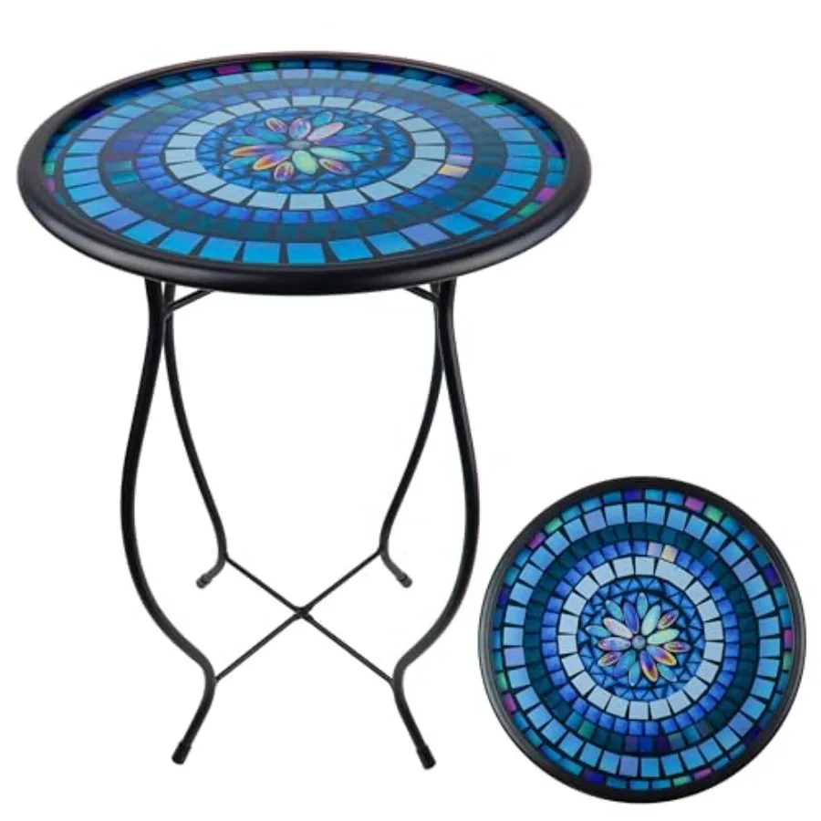 Mosaic Glass Accent Side Table and Plant Stand
Mosaic Glass Accent Side Table and Plant Stand