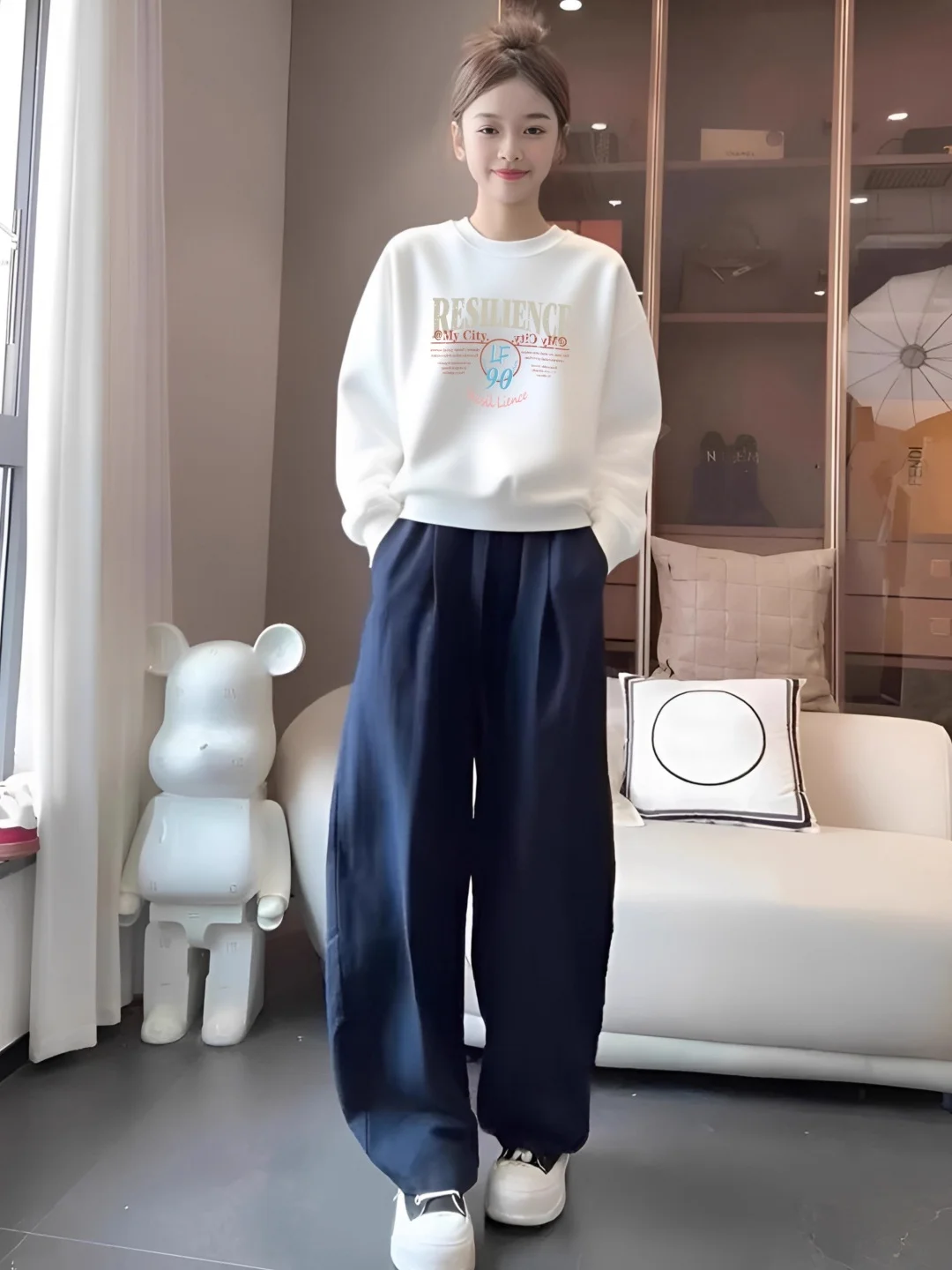 Korean Sle Loose Fit ort Sve round Ne Pullover Hoodl Sweatirt Thin Autumn New Arrival White Color Women's Stree...
Korean Sle Loose Fit ort Sve round Ne Pullover Hoodl Sweatirt Thin Autumn New Arrival White Color Women's Stree...