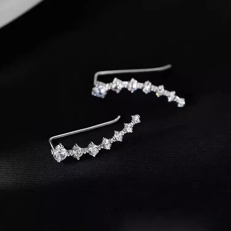 Stunning S925 D-Colored Moissanite Stud Earrings - Full Row Sparkling Jewelry for Women
Stunning S925 D-Colored Moissanite Stud Earrings - Full Row Sparkling Jewelry for Women
