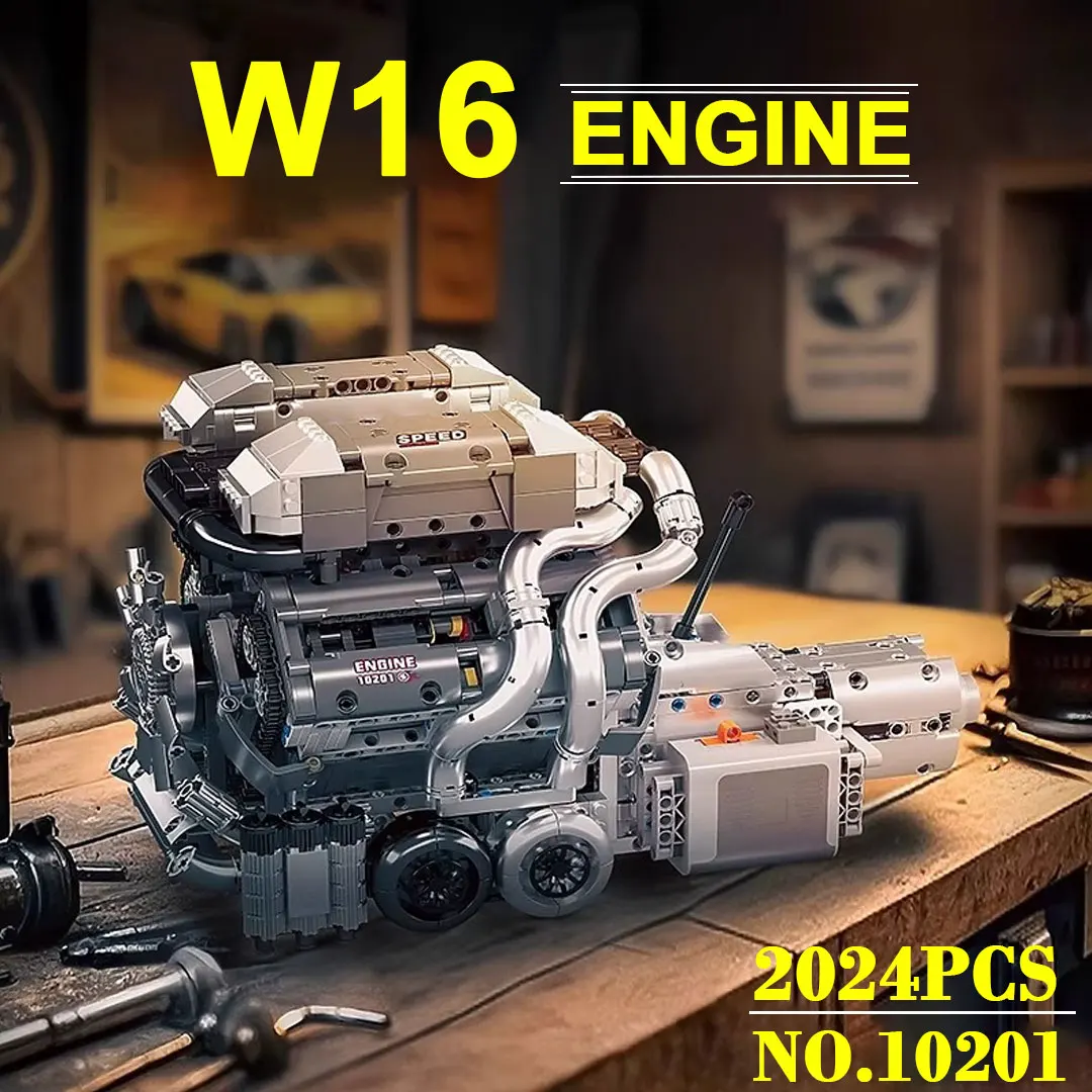 MOULD KING 10201 BUG W16 Supercar Engine Kit 2024PCS MOC Model with Gearbox Motor Drive for Adults STEM Education
MOULD KING 10201 BUG W16 Supercar Engine Kit 2024PCS MOC Model with Gearbox Motor Drive for Adults STEM Education
