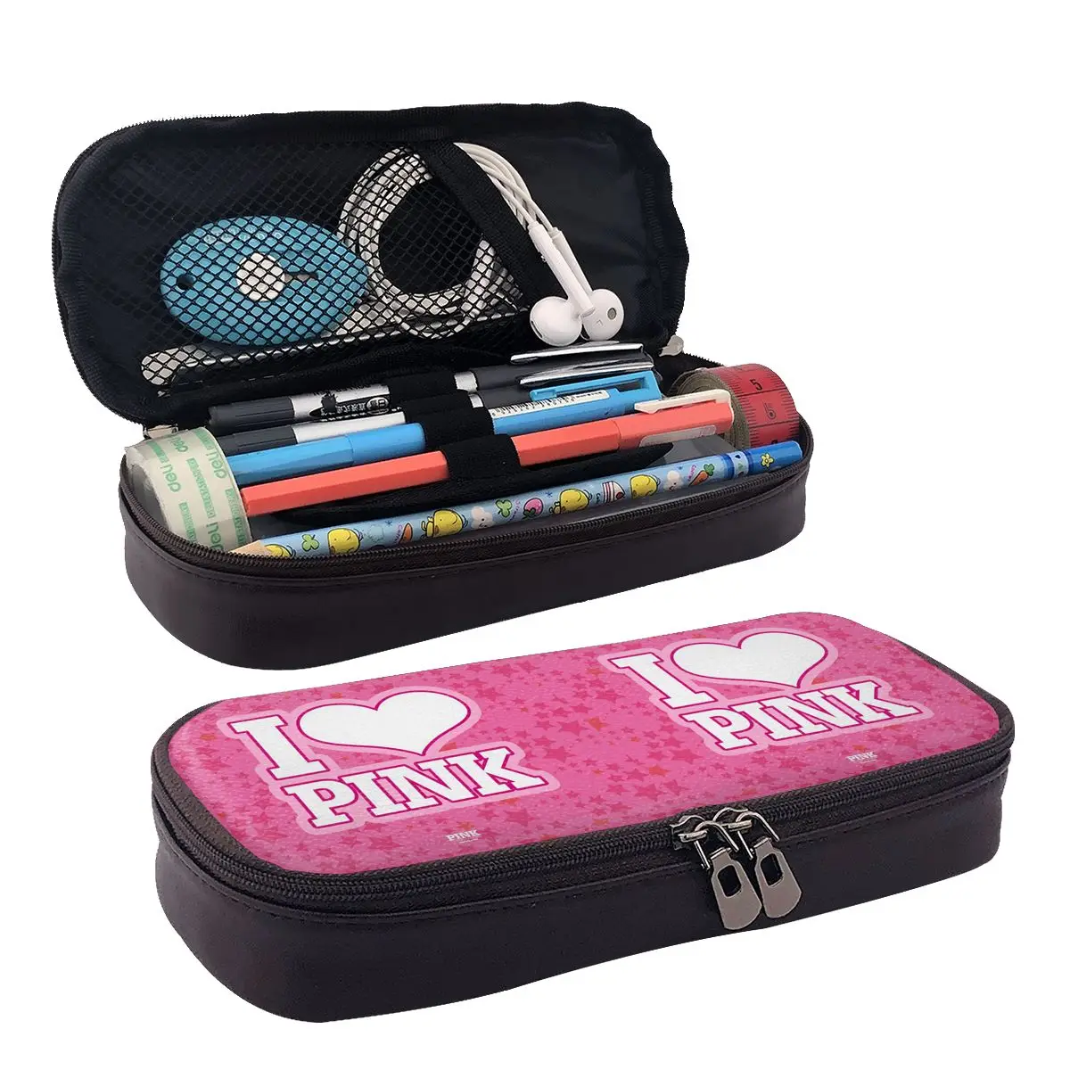 Love Pink Leather Pencil Case for Studen Gifts Pen Box Pencil Bag Stationery Supplies Pen Holder Bag
Love Pink Leather Pencil Case for Studen Gifts Pen Box Pencil Bag Stationery Supplies Pen Holder Bag