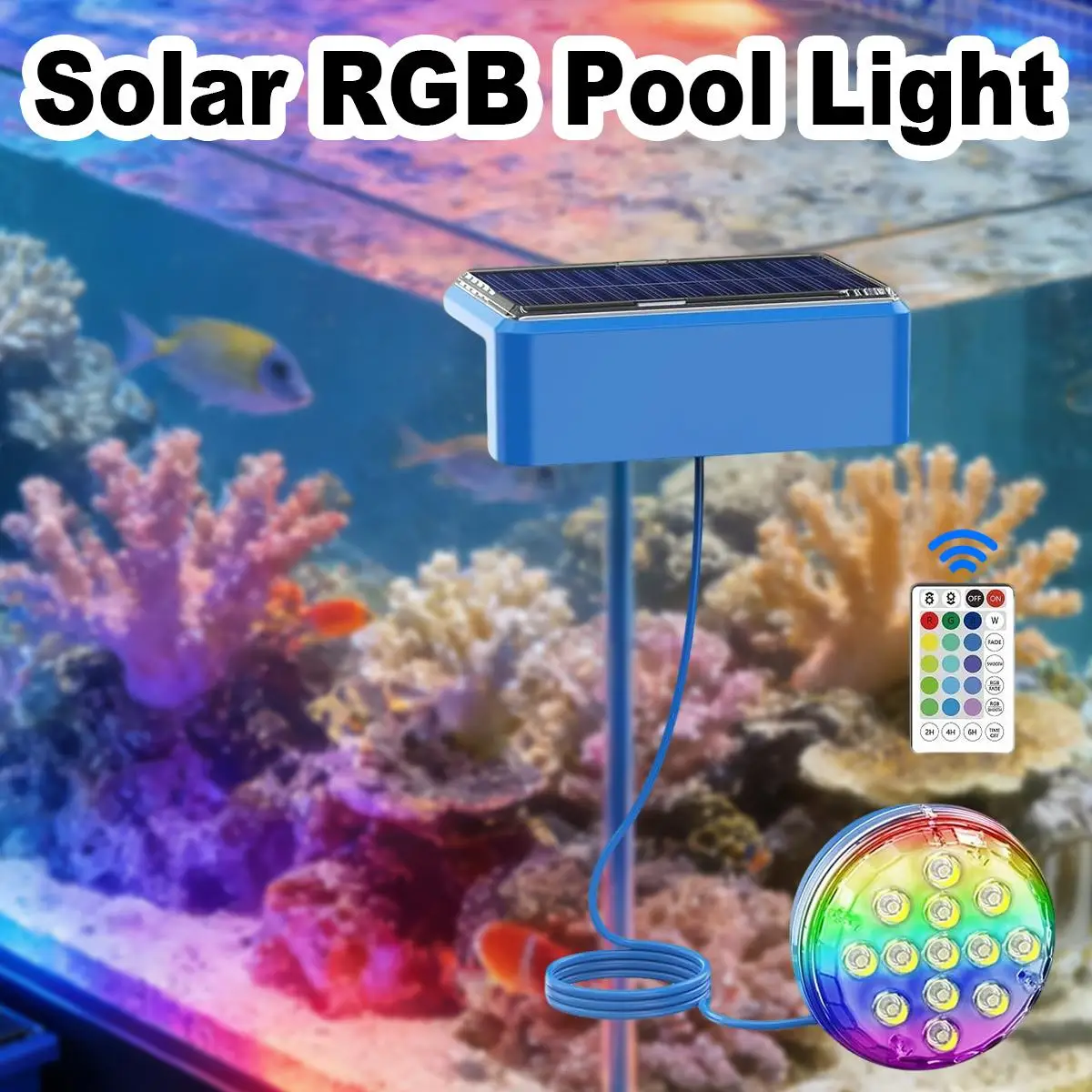 Underwater Solar Pool Light with Remote IP68 Solar Panel Changing Inground Swimming Pool Decoration Landscape LightingLed
Underwater Solar Pool Light with Remote IP68 Solar Panel Changing Inground Swimming Pool Decoration Landscape LightingLed