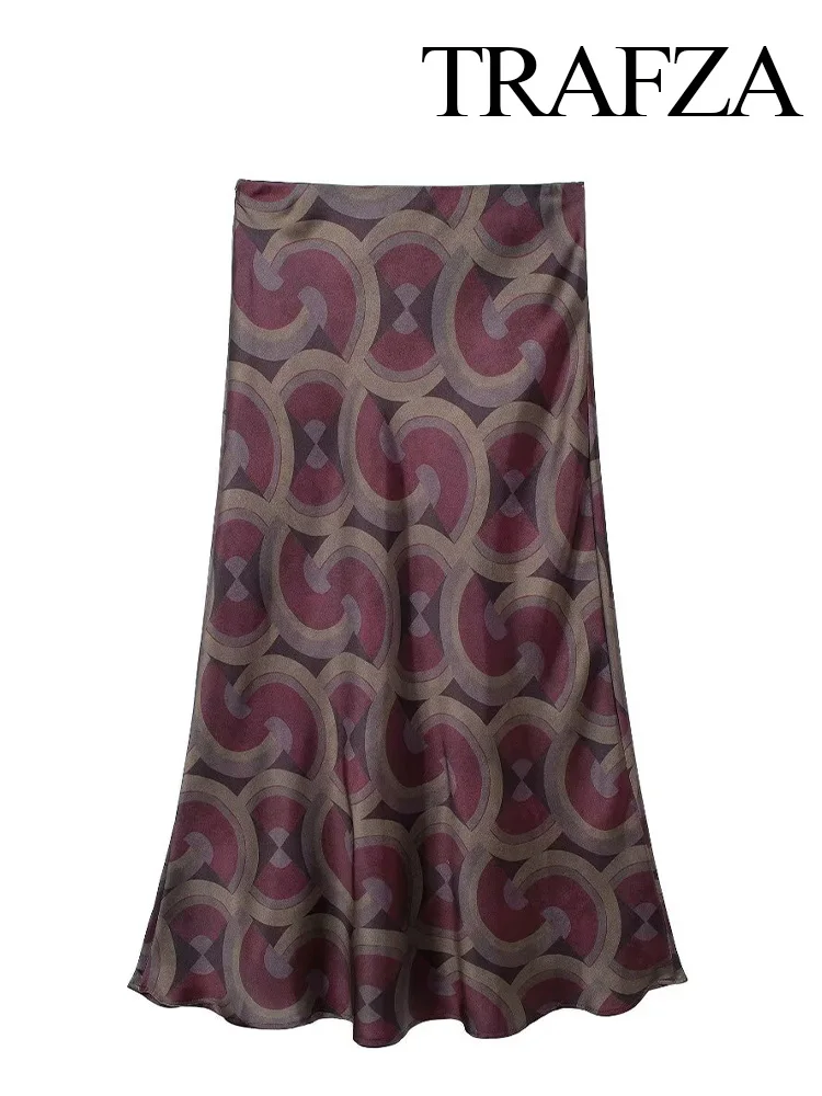 TRAFZA Autumn Women New Fashion Printed High Street Long Skirt High Waist Pleated Decoration Female Midi Skirts Trendy Mujer
TRAFZA Autumn Women New Fashion Printed High Street Long Skirt High Waist Pleated Decoration Female Midi Skirts Trendy Mujer