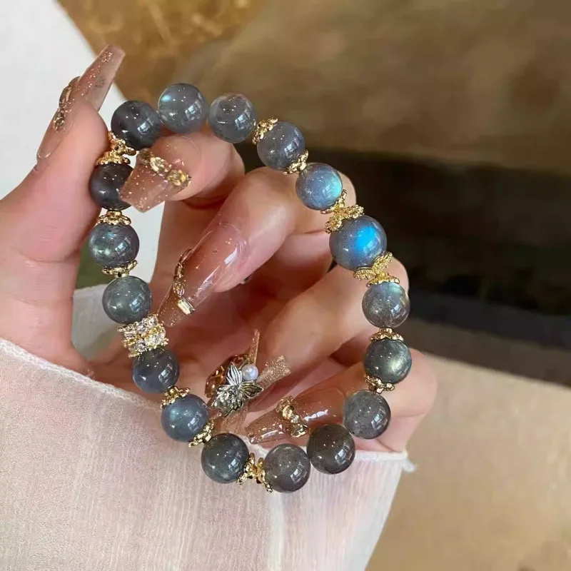 Натуральный высококачественный серый лунный камень Guardian Stone Браслет из бисера Фестиваль Циси
Натуральный высококачественный серый лунный камень Guardian Stone Браслет из бисера Фестиваль Циси