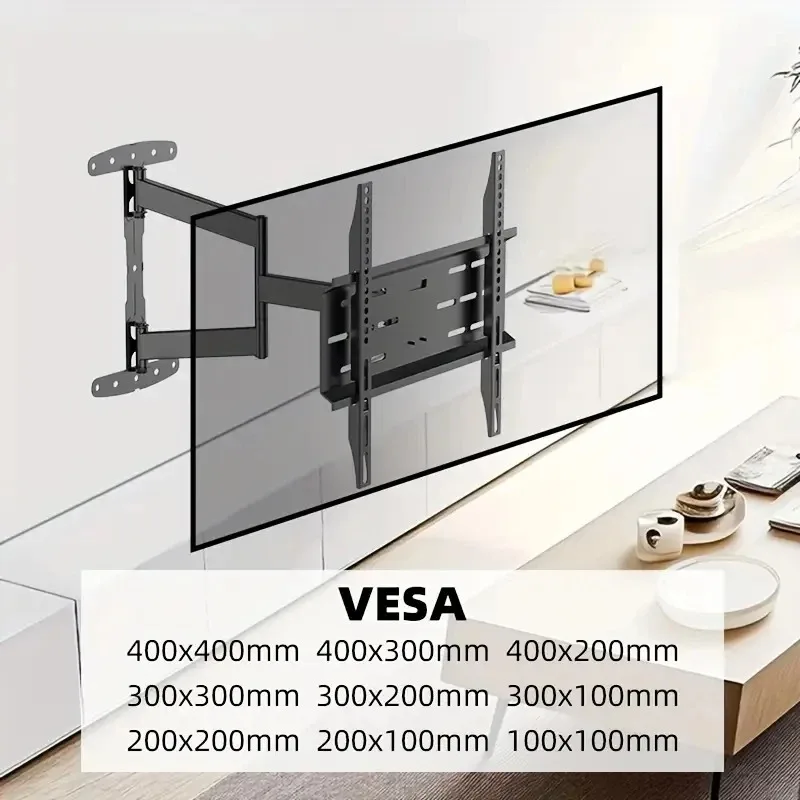 Universal TV Wall Mount Bracket for Most 32-65 Inch LED Plasma TV Mount up to VESA 400x400mm and 110 LBS Loading Capacity