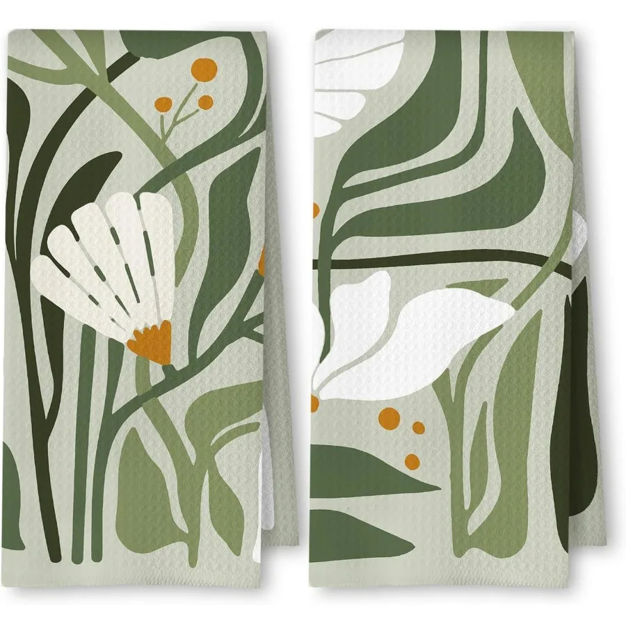 Abstract Boho Sage Green Floral Kitchen Towels Set of 2 70s Retro Groovy Boho Botanical Dish Tea Towels for Kitchen Decor Mid C
Abstract Boho Sage Green Floral Kitchen Towels Set of 2 70s Retro Groovy Boho Botanical Dish Tea Towels for Kitchen Decor Mid C