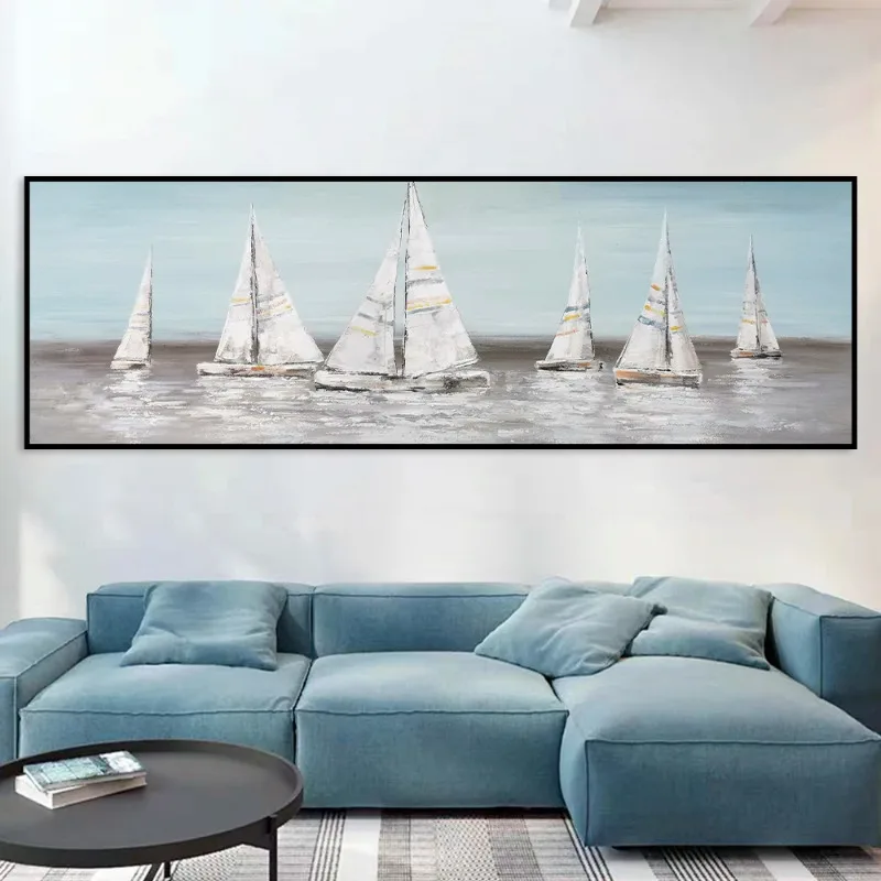 Abstract White Sailboat on the Sea Canvas Painting Nordic Ship Seascape Poster and Prints Pictures for Living Room Home Wall Art
Abstract White Sailboat on the Sea Canvas Painting Nordic Ship Seascape Poster and Prints Pictures for Living Room Home Wall Art
