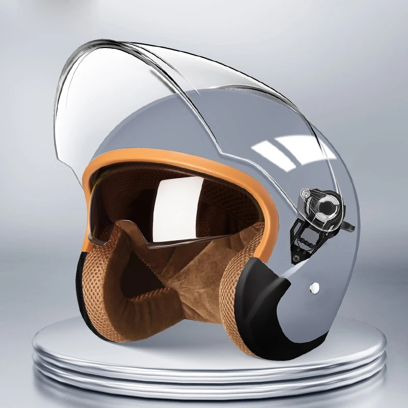 ECE/DOT 3/4 Motorcycle Helmet w/ Dual Visors - All-Season Bike & E-Scooter Safety Gear for Men/Women
ECE/DOT 3/4 Motorcycle Helmet w/ Dual Visors - All-Season Bike & E-Scooter Safety Gear for Men/Women
