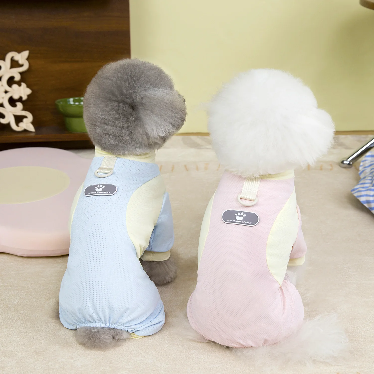 Ice Silk Mesh Contrast Color Stitching Sunscreen Mosquito Repellent Belt Small Medium-sized Dog Pet Clothes Breathable
Ice Silk Mesh Contrast Color Stitching Sunscreen Mosquito Repellent Belt Small Medium-sized Dog Pet Clothes Breathable